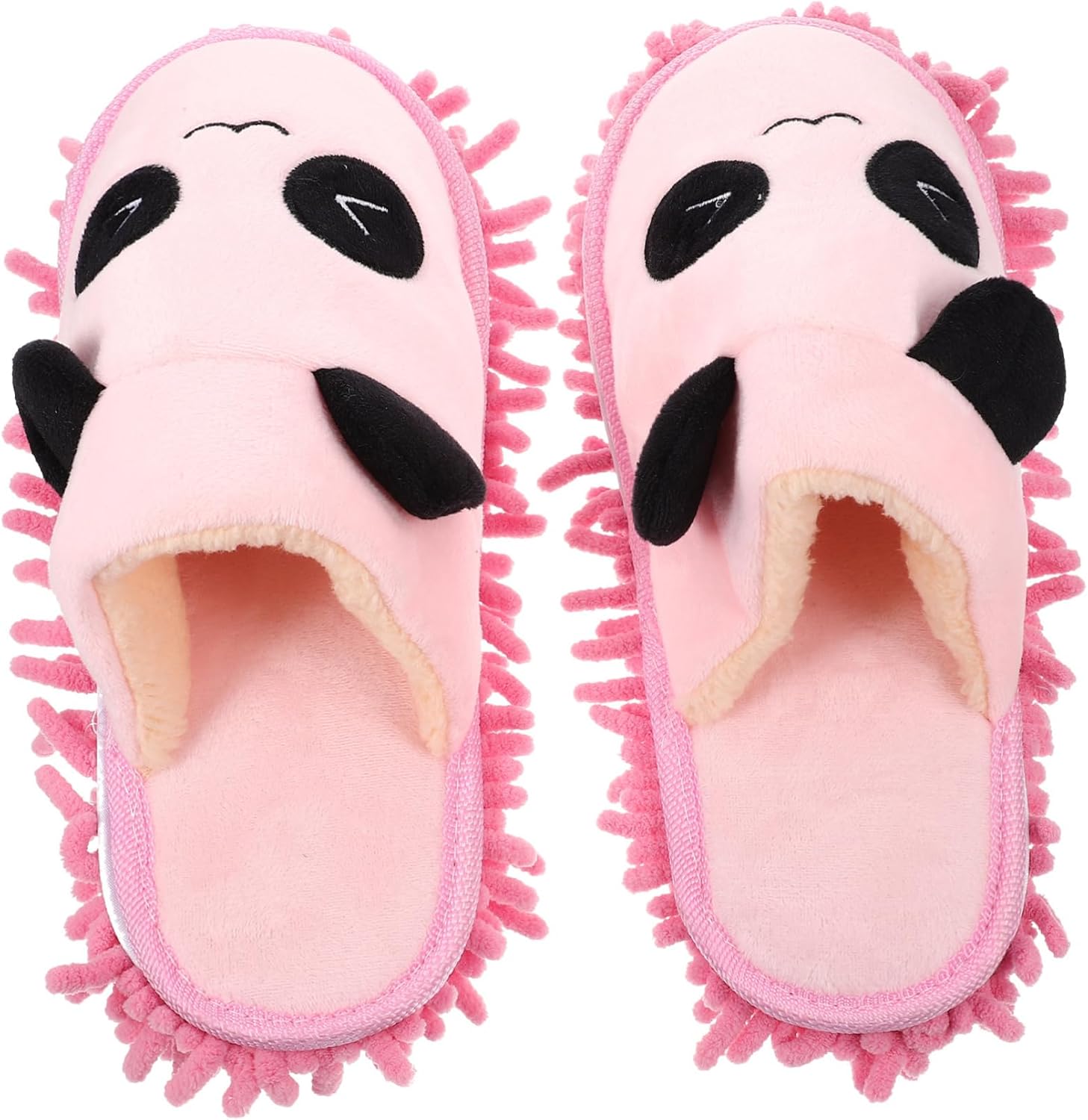 PACKOVE 1 Pair Washable Mop Slippers Cute Panda Design