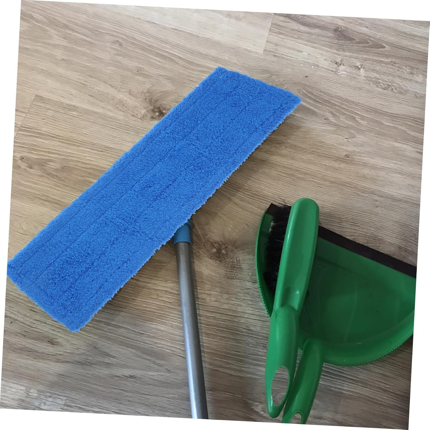 2Pcs Coral Fleece Mop Pads Reusable Replacement Heads