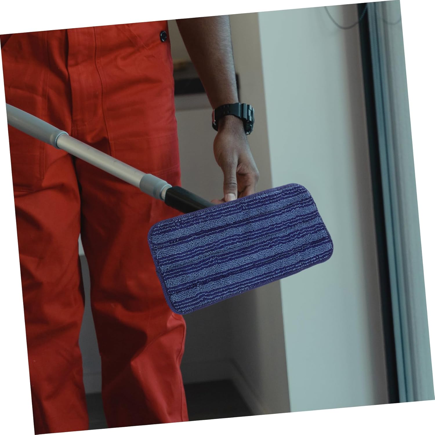 PACKOVE Reusable Microfiber Mop Pads for Wet Dry Floor Cleaning