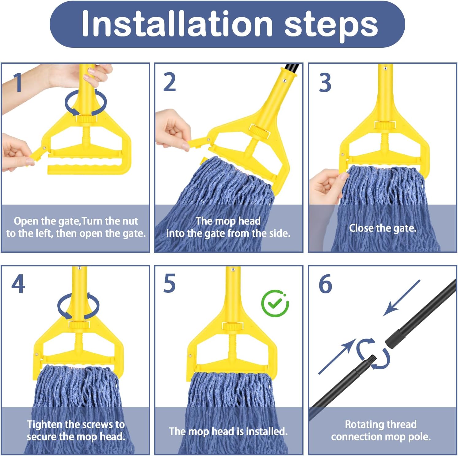 Primero Basics Loop-End Mop Head Replacement 6 Pack