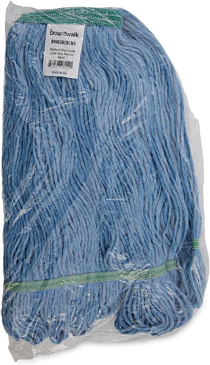 Boardwalk BWK502BLNB Super Loop Wet Mop Head - Medium Blue 1