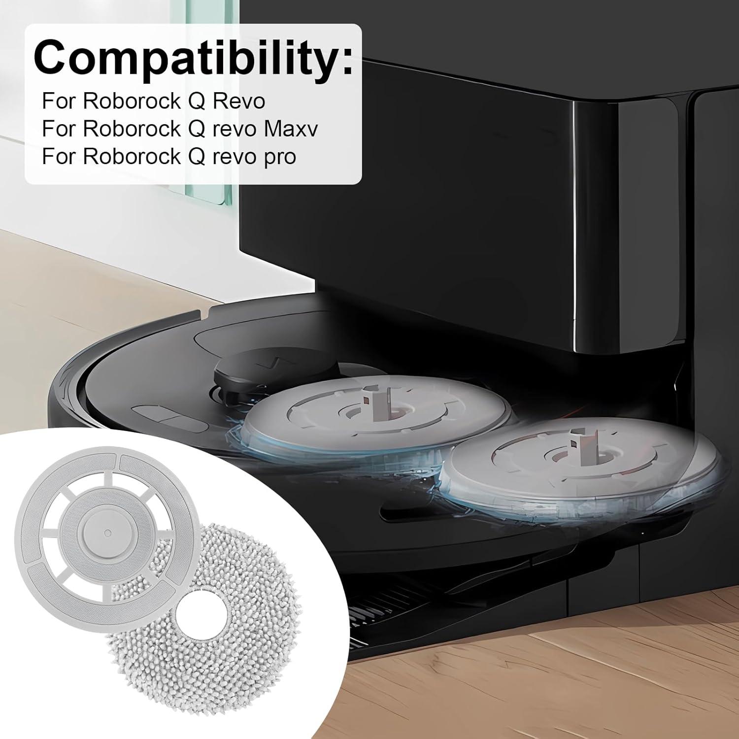 Fixbetter Replacement Mop Cloths for Roborock Qrevo