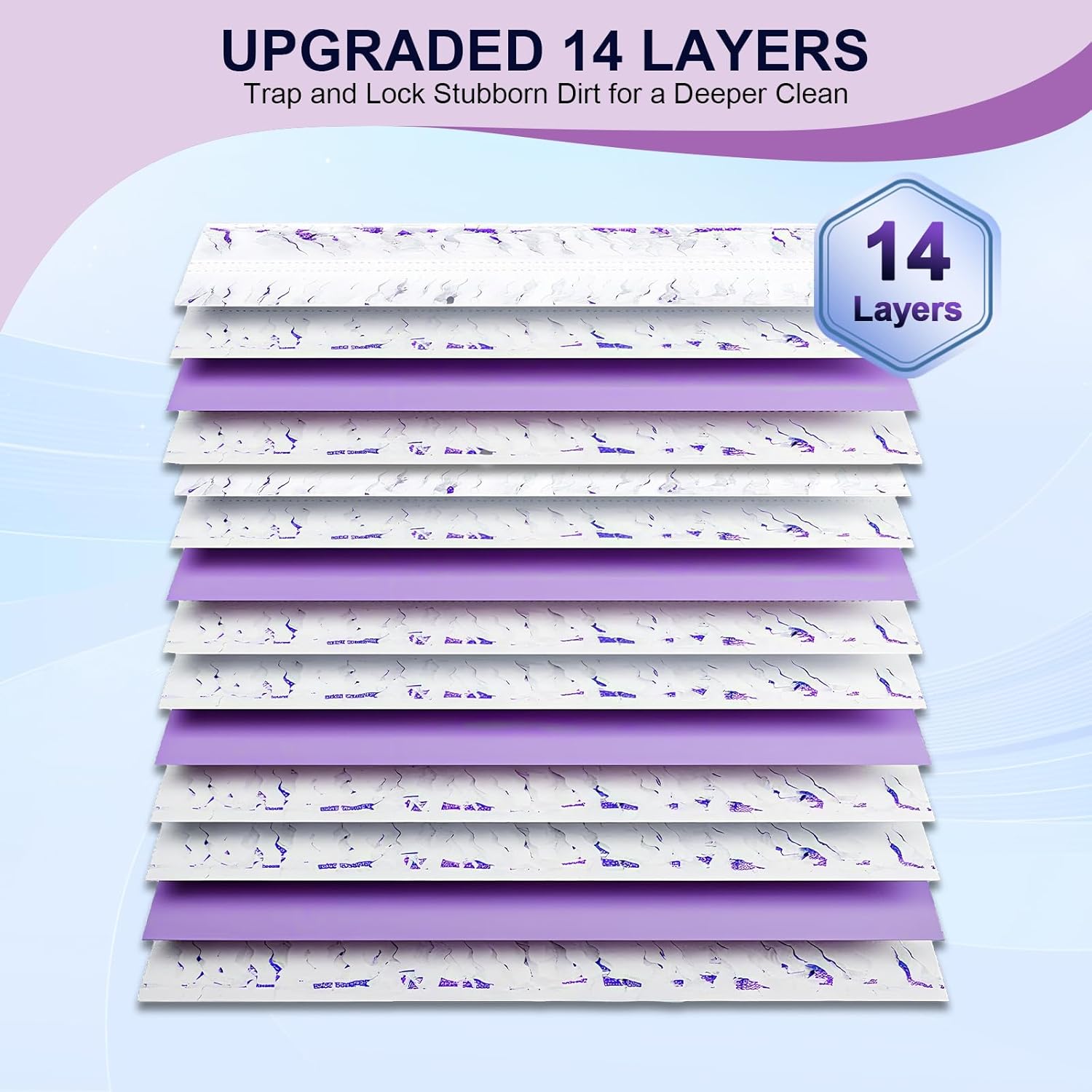 32 Count Power Mop Refill Pads 14-Layer Thickened for Deep Cleaning