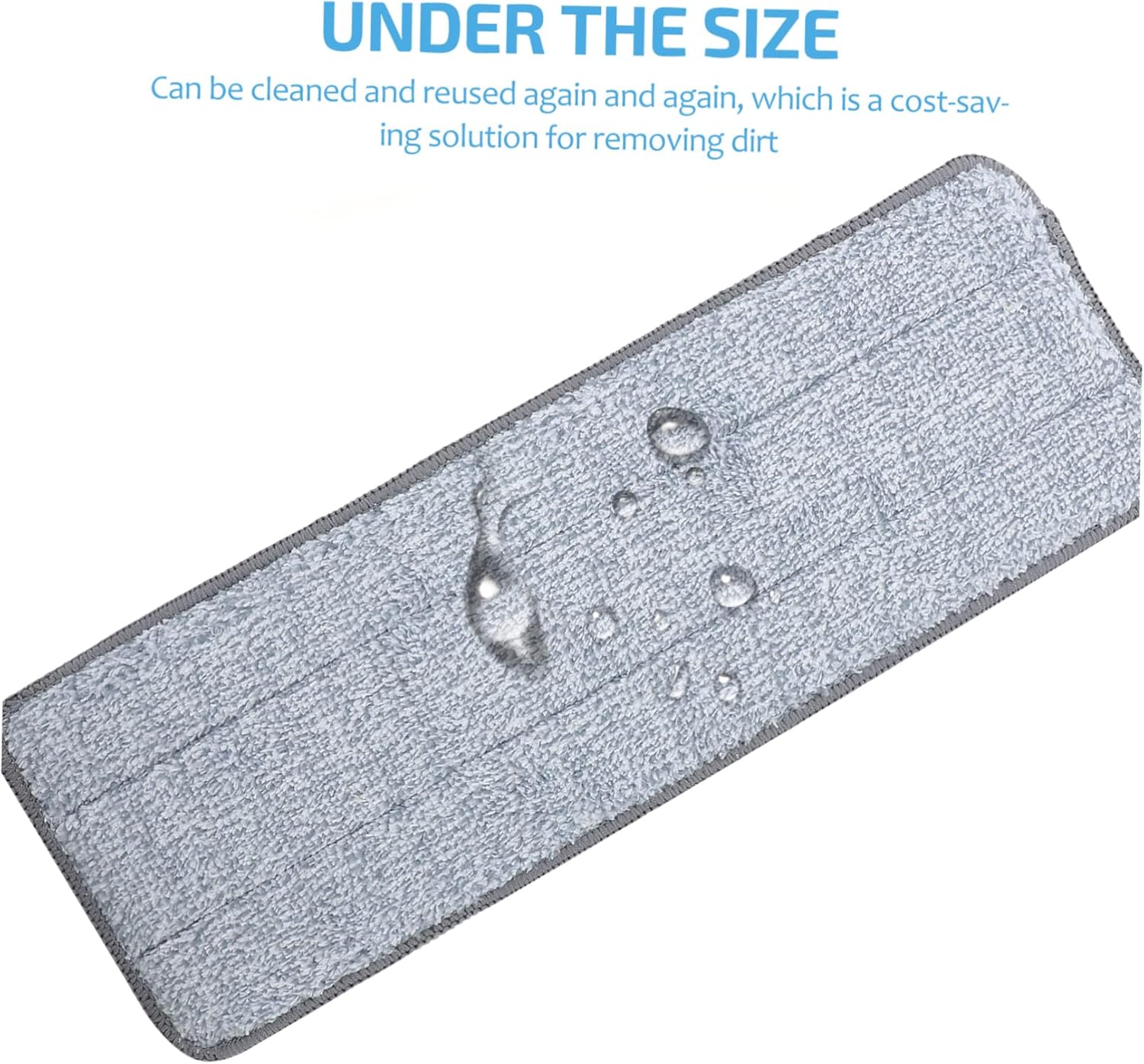 2 Pack Minkissy Mop Pads Reusable Floor Cleaning Mop Heads