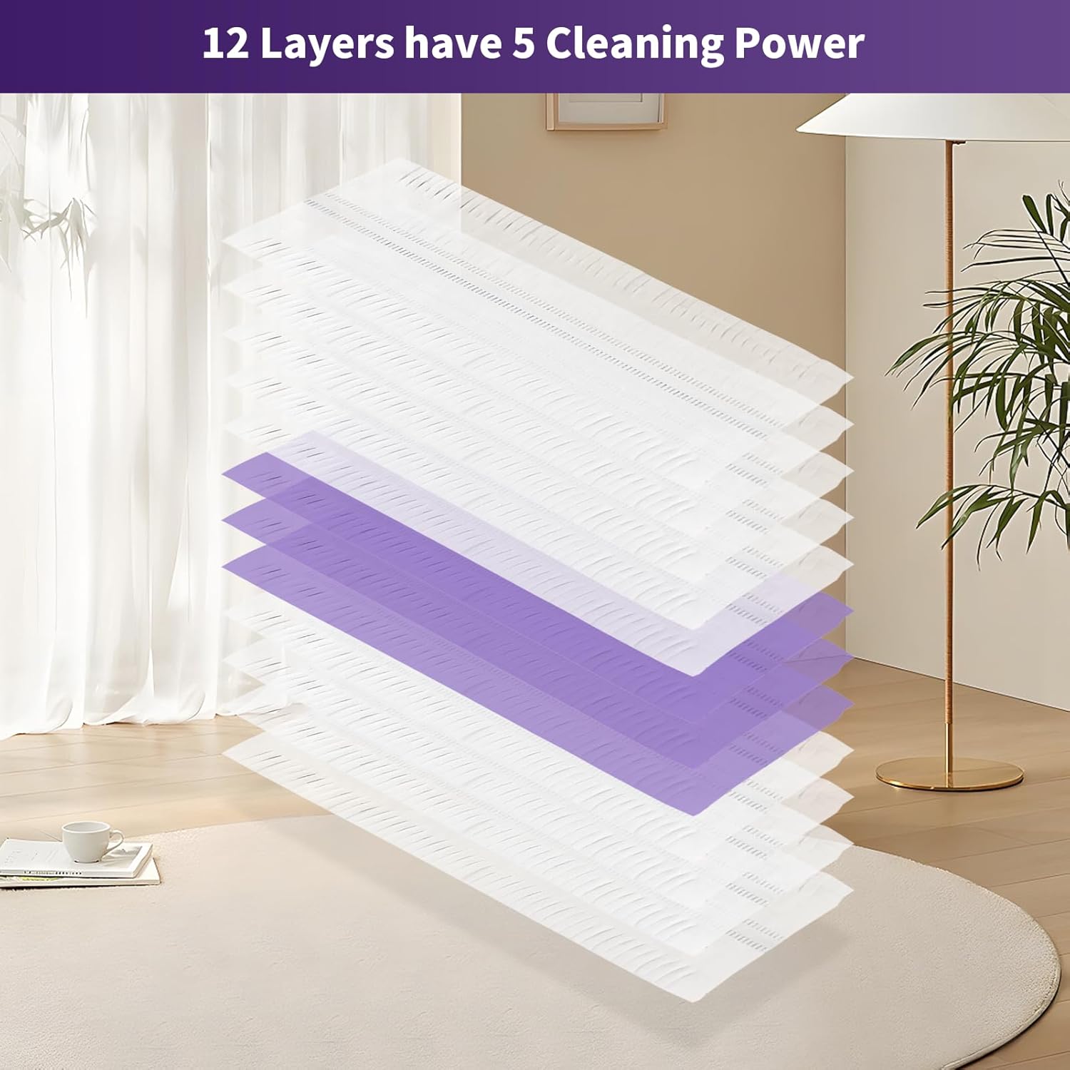 40 Pack Disposable Power Mop Pads Refills - Multi-Surface Wood Compatible