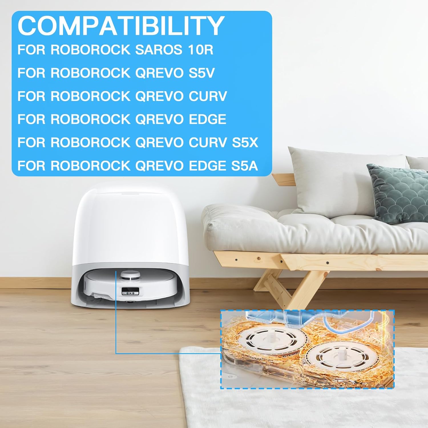 Fixbetter Replacement Mop Cloths with Holder for Roborock Models