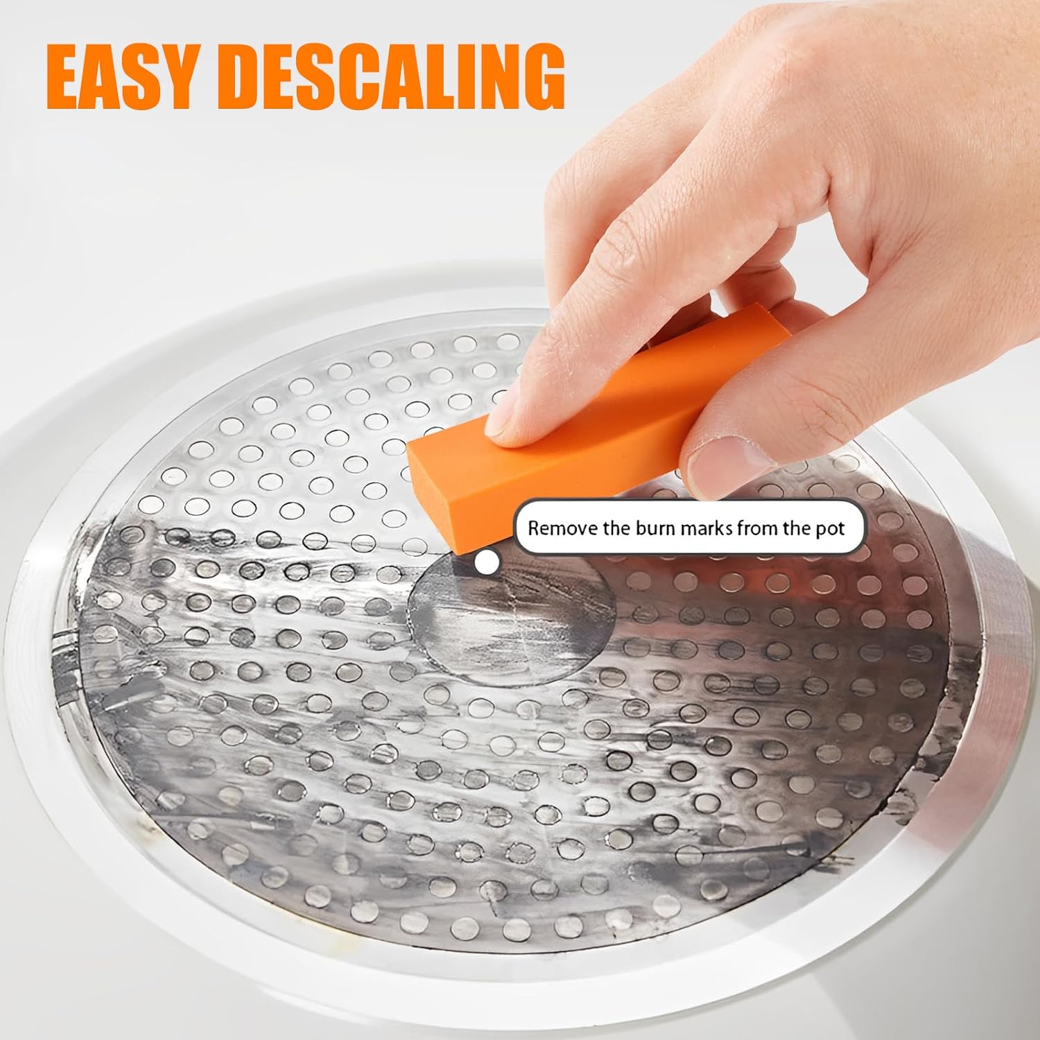 8Pcs Stainless Steel Decontamination Eraser for Kitchen Bathroom and More