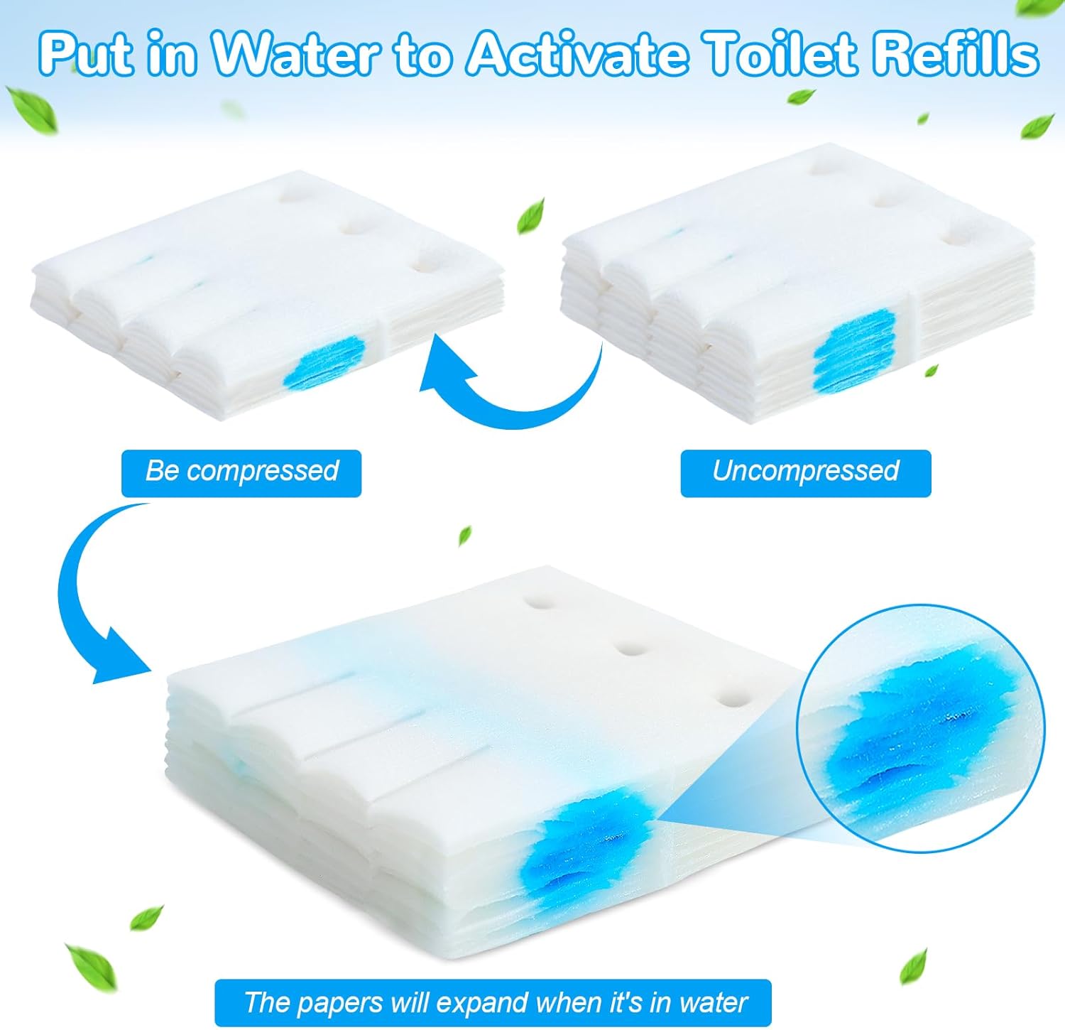36 Refill Sheets for Toilet Bowl Cleaners