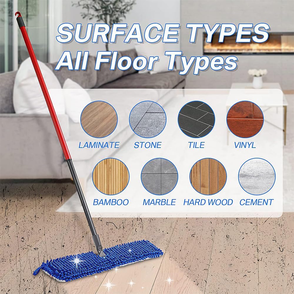 DRKLEAN Microfiber Mop Refill Pack of 6