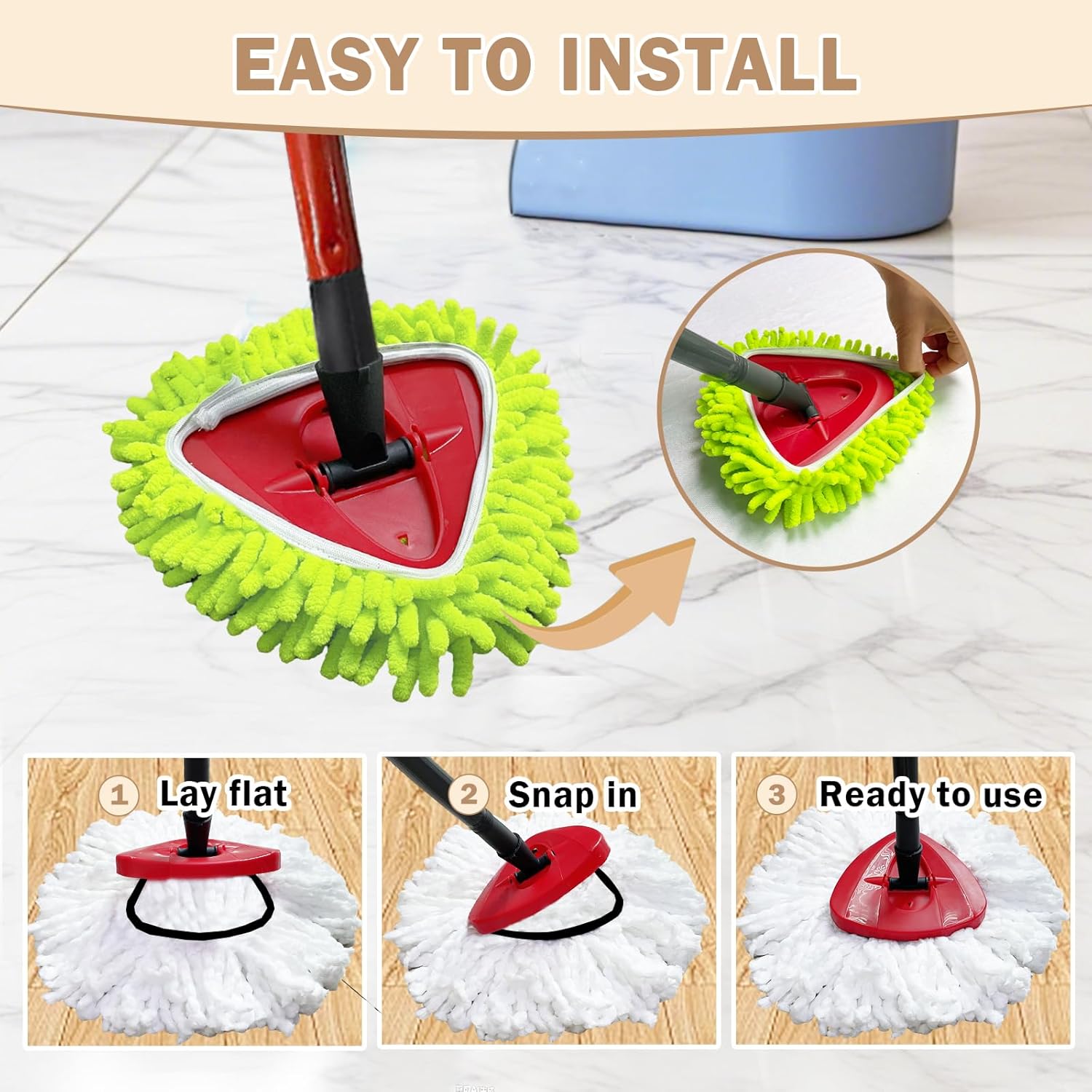 SureOBliss 5PCS Spin Mop Replacement Heads for Ocedar
