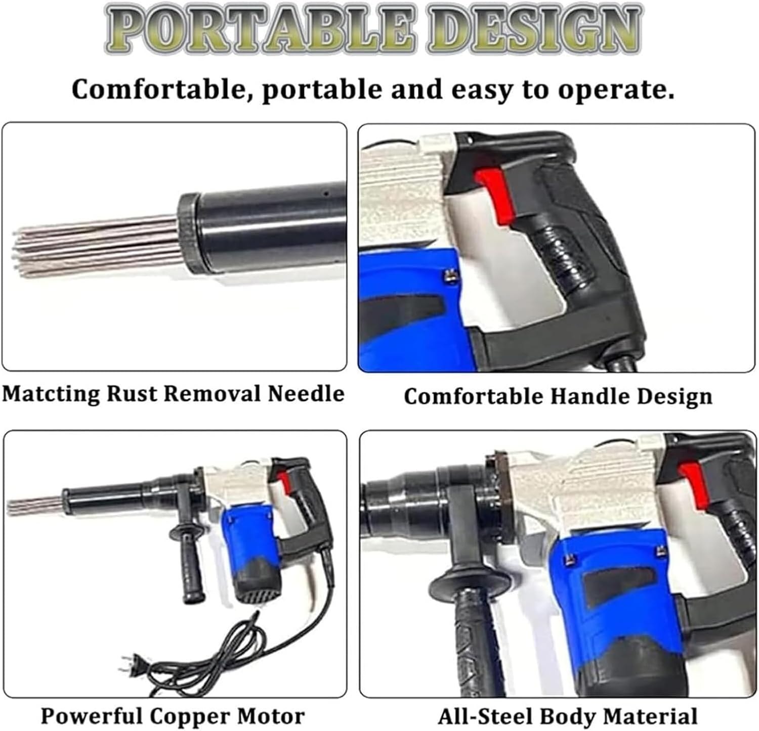 Electric Needle Scaler for Rust Removal