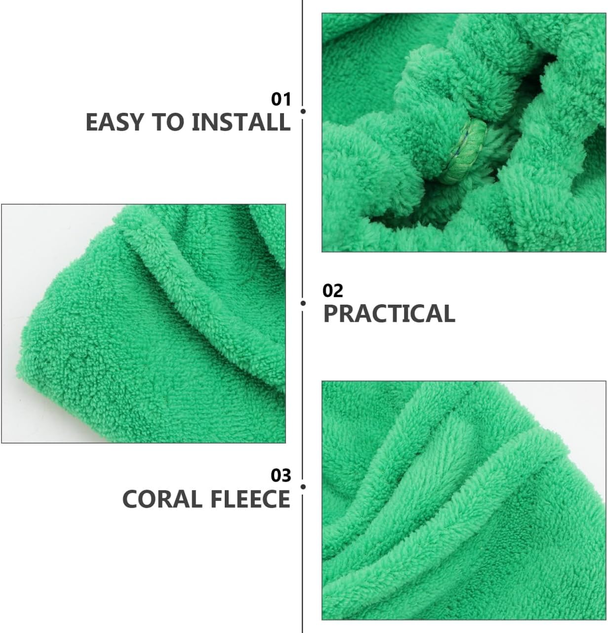 3 Pcs Broom Mop Mopping Cloth Floor Cleaning Accessories