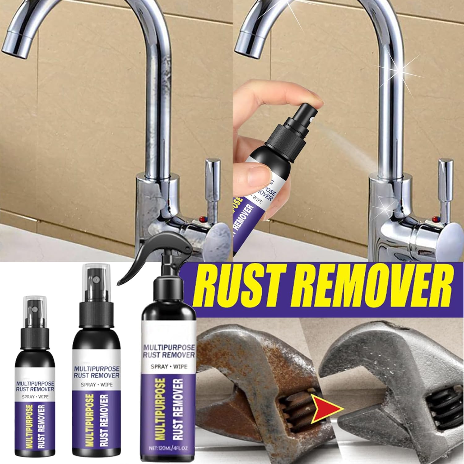 Gugliet Rust Remover Spray 3pcs-120ml