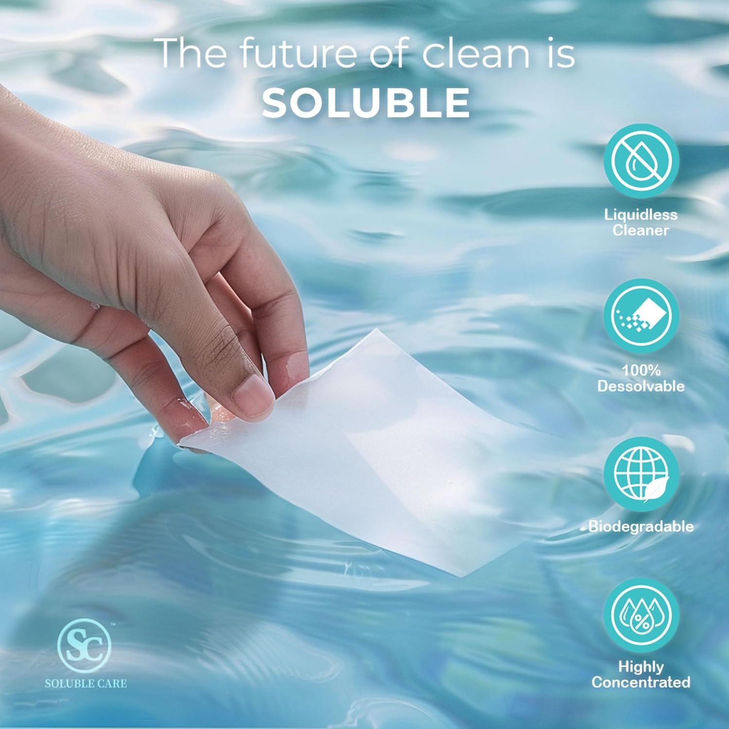 Dissolvable Toilet Bowl Cleaner Sheets - 40 Sheets Pine Scent