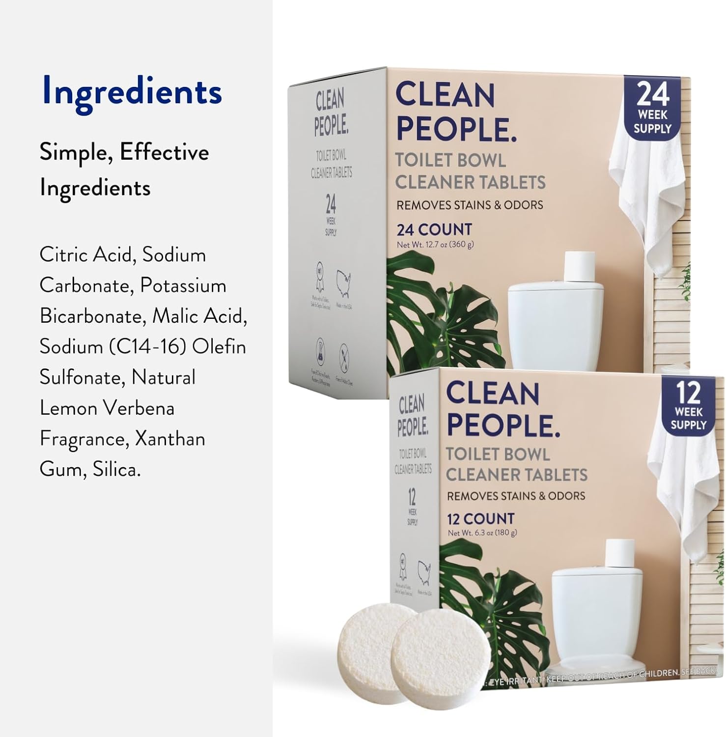 THE CLEAN PEOPLE Toilet Bowl Cleaner Tablets 24 Count 1