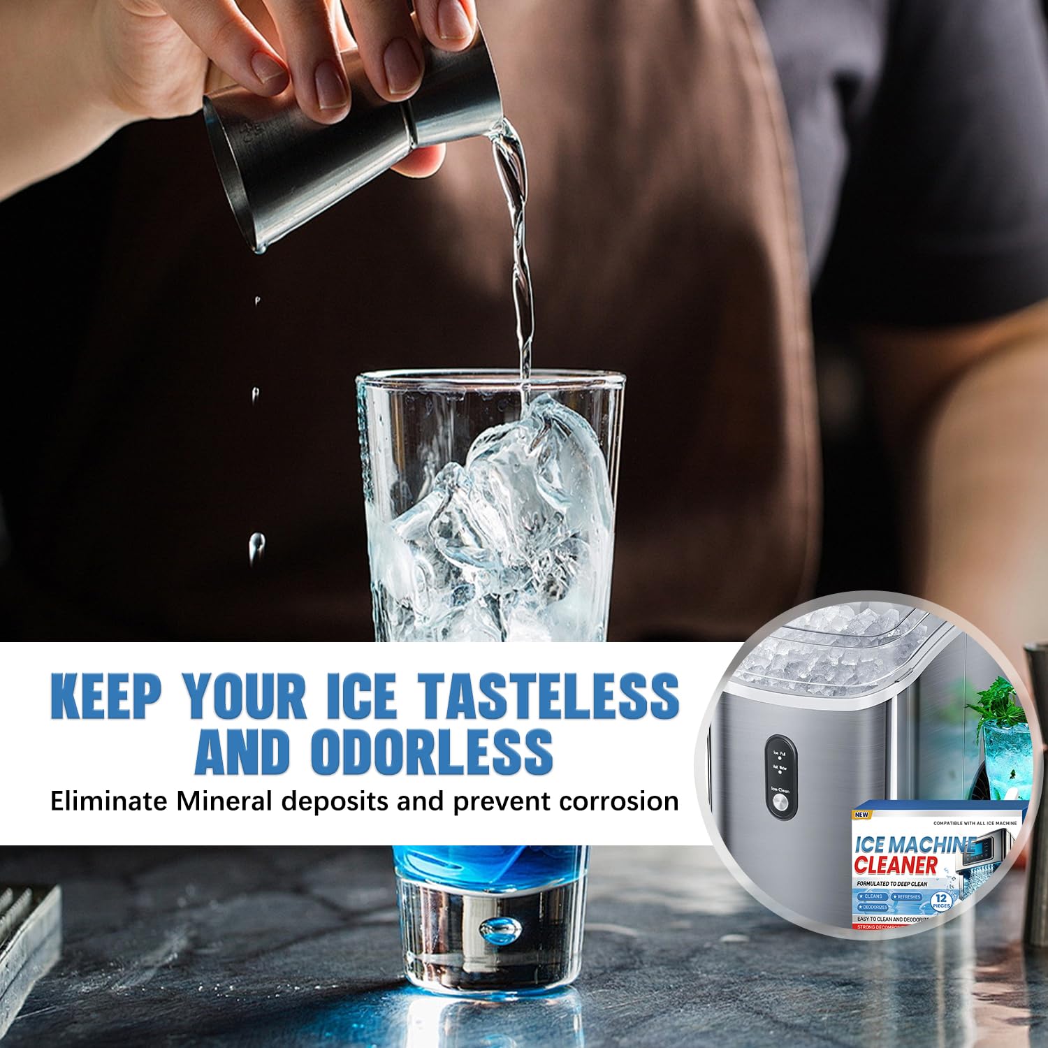 iaredon Ice Maker Descaler Cleaner Tablets 12 Pack
