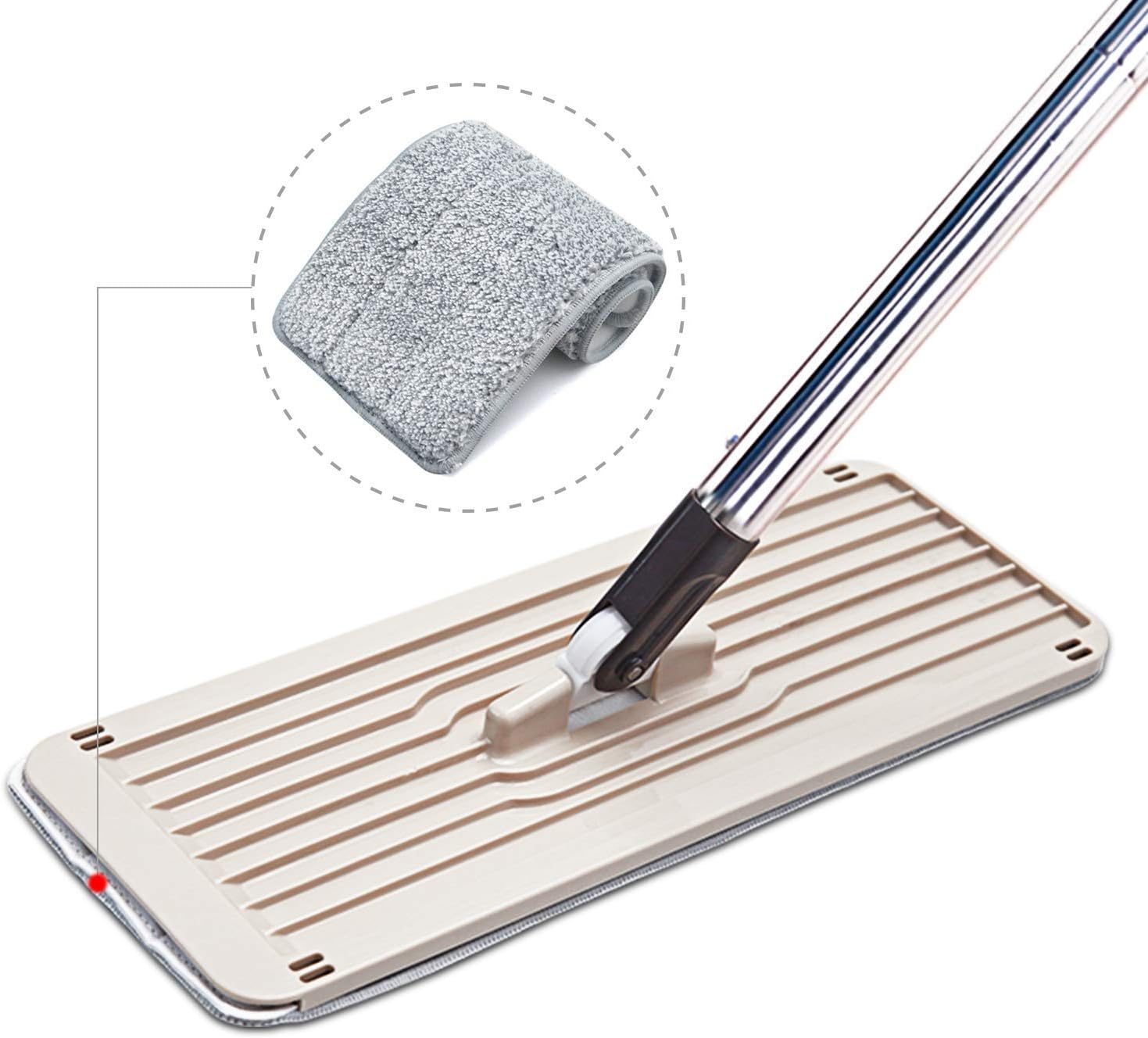 Bulletproof Microfiber Mop Pads - 5 Pack Reusable for Wet Dry Cleaning