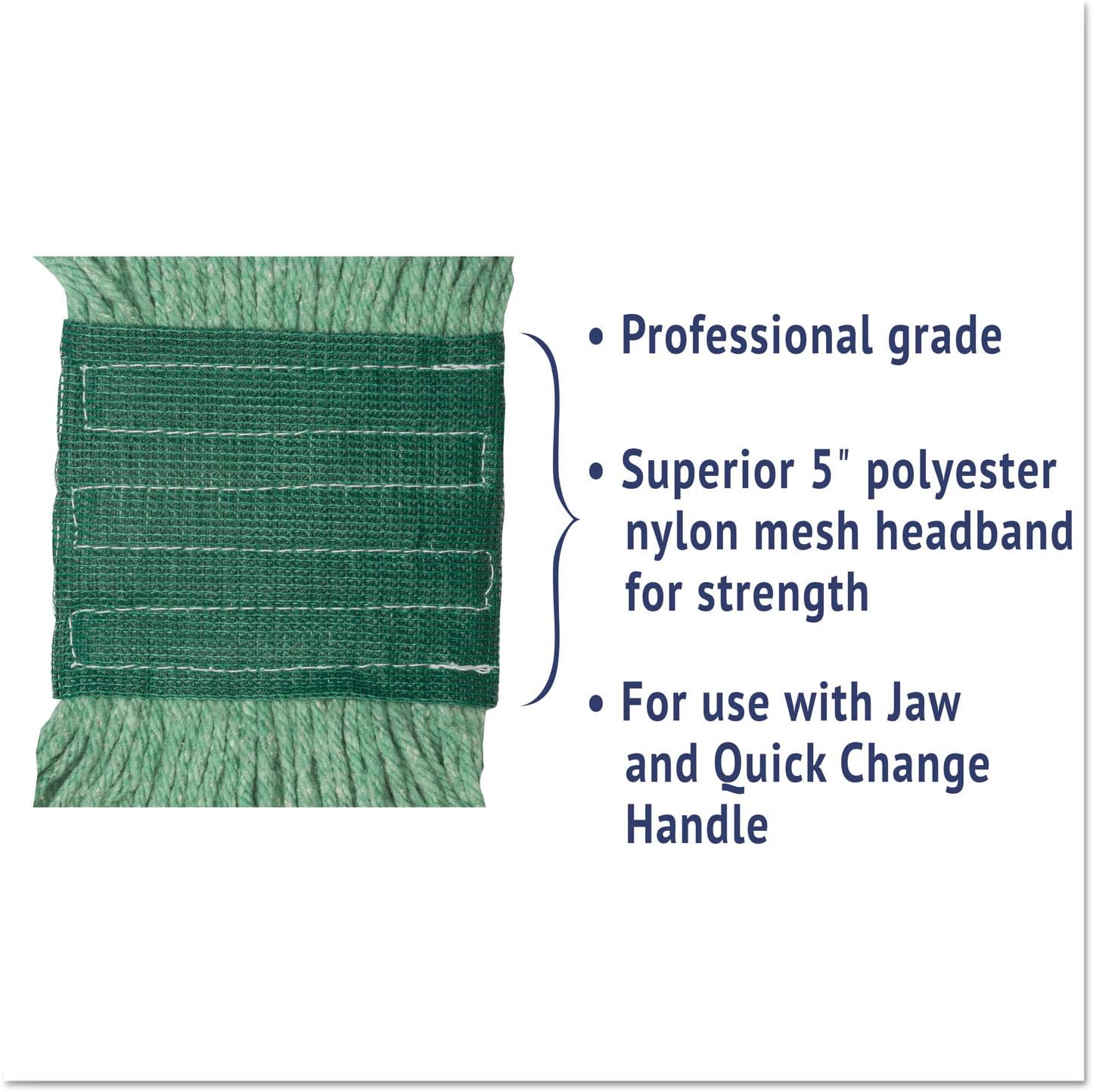 Boardwalk BWK502GNCT 5 in Super Loop Mop Head - 12Carton