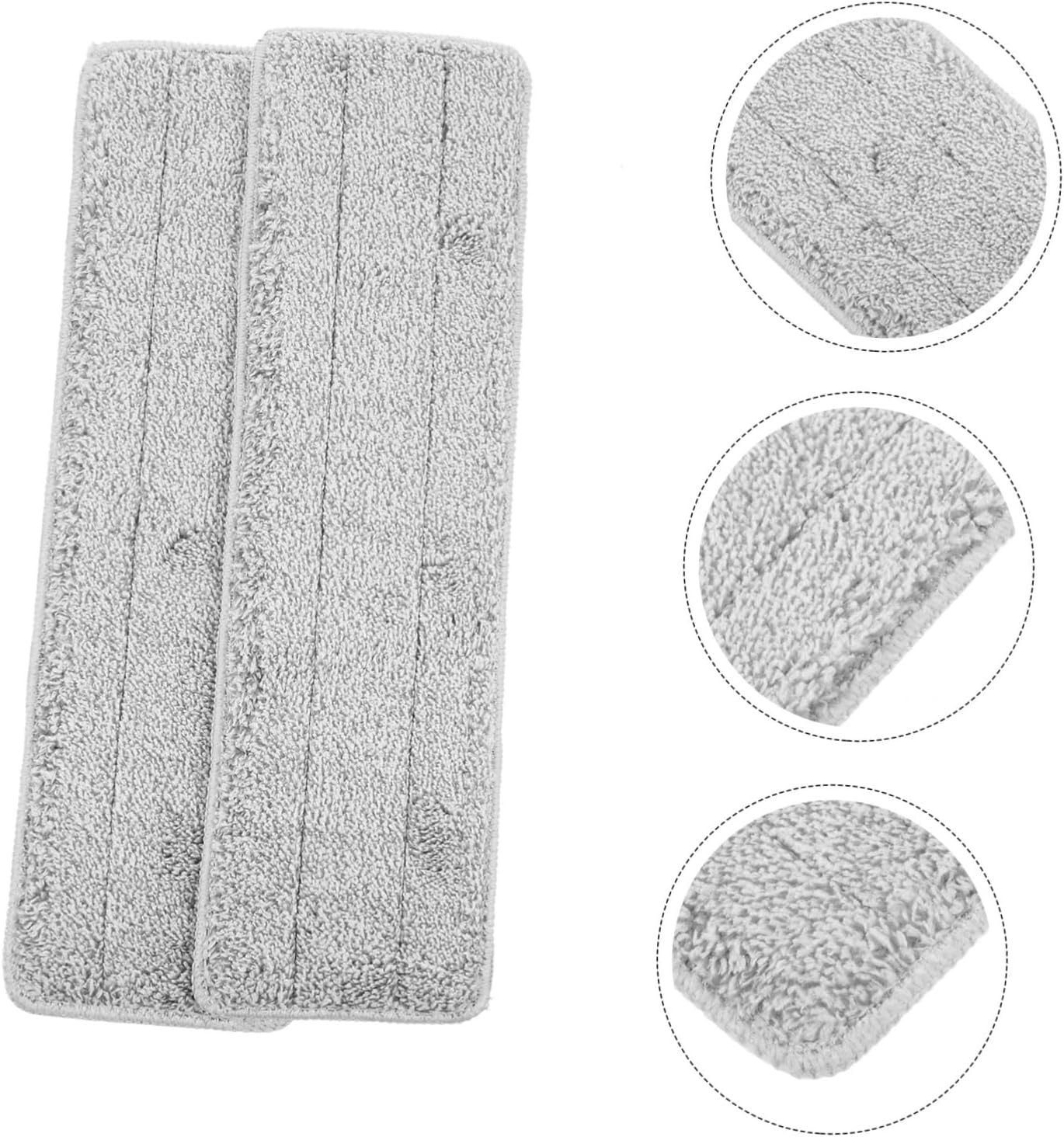 2pcs Reusable Fiber Mop Pads for Hardwood and Vinyl Floors