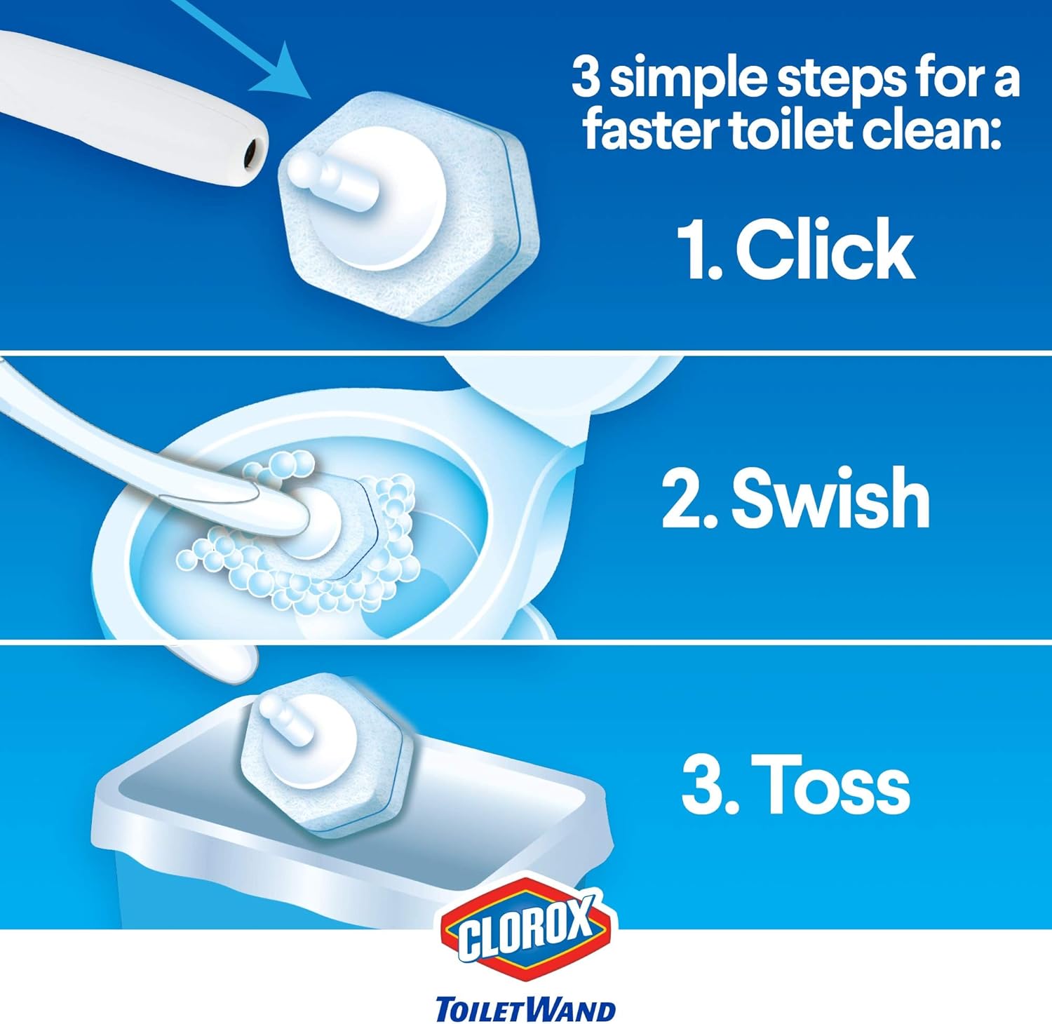 Clorox Wand Heads 6 Count for Effective Toilet Cleaning