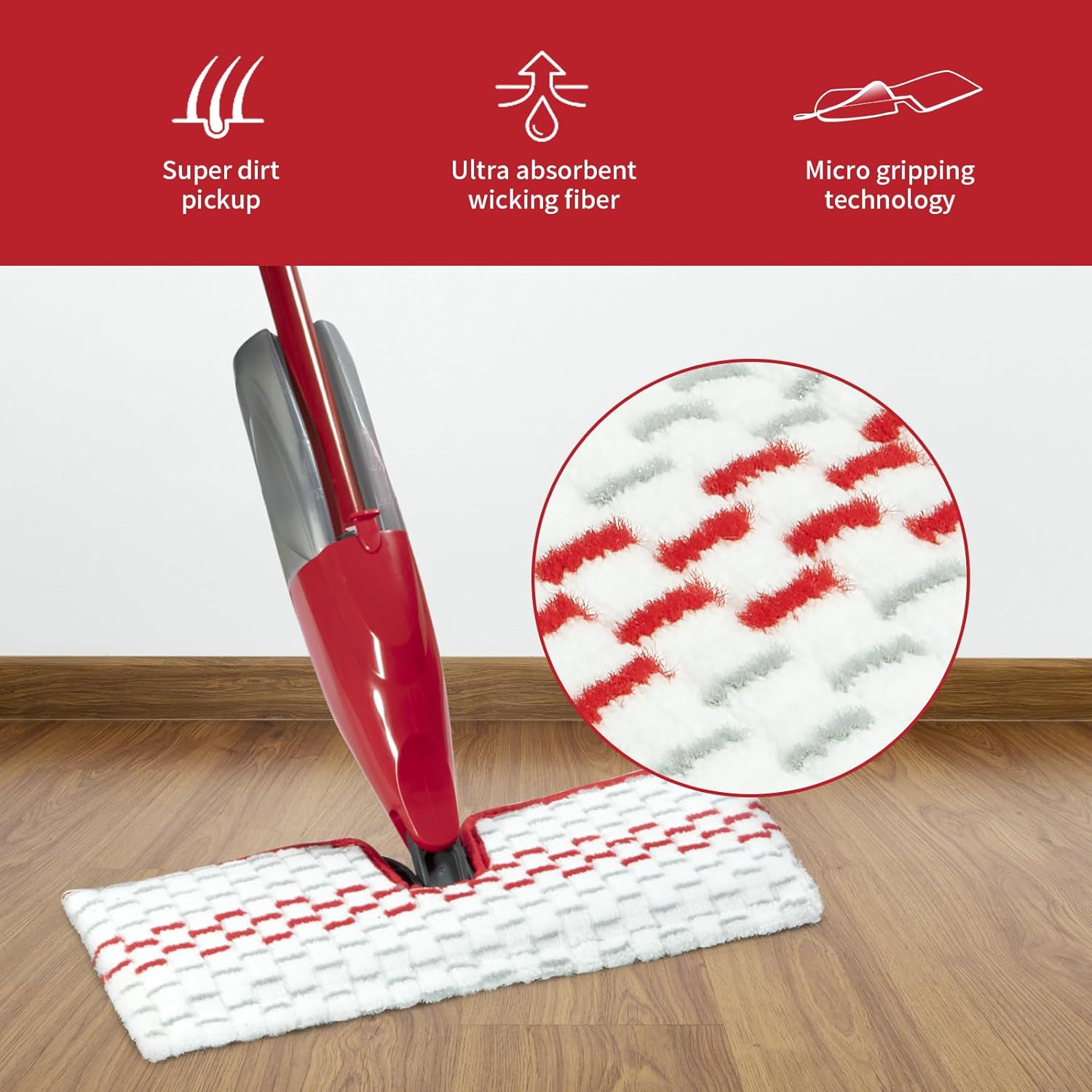 4 Pack Microfiber Spray Mop Pads for Oceda ProMist MAX Replace Head
