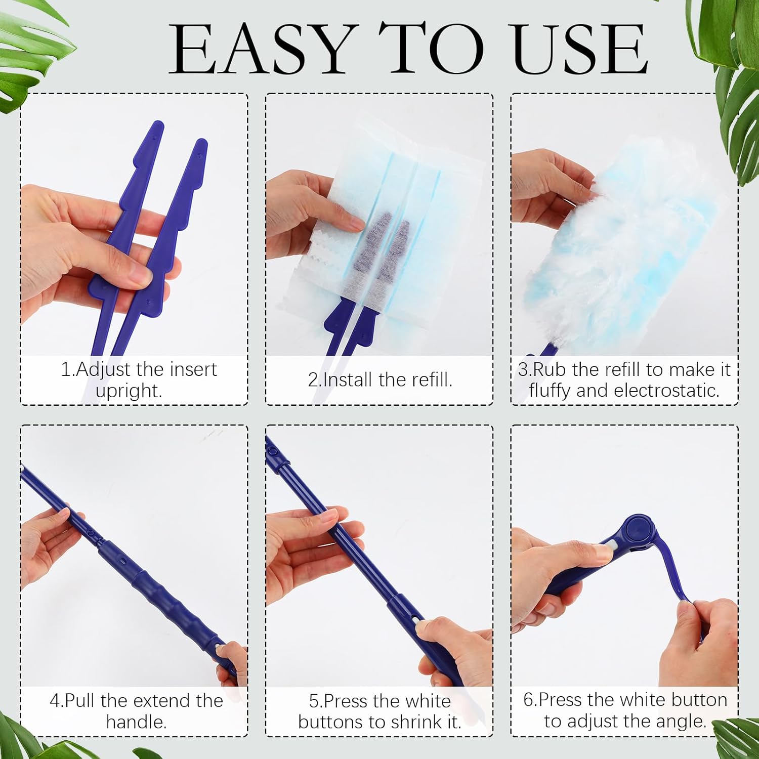 Maxcheck 180 Pcs 180 Disposable Duster Refills with 3 Handles