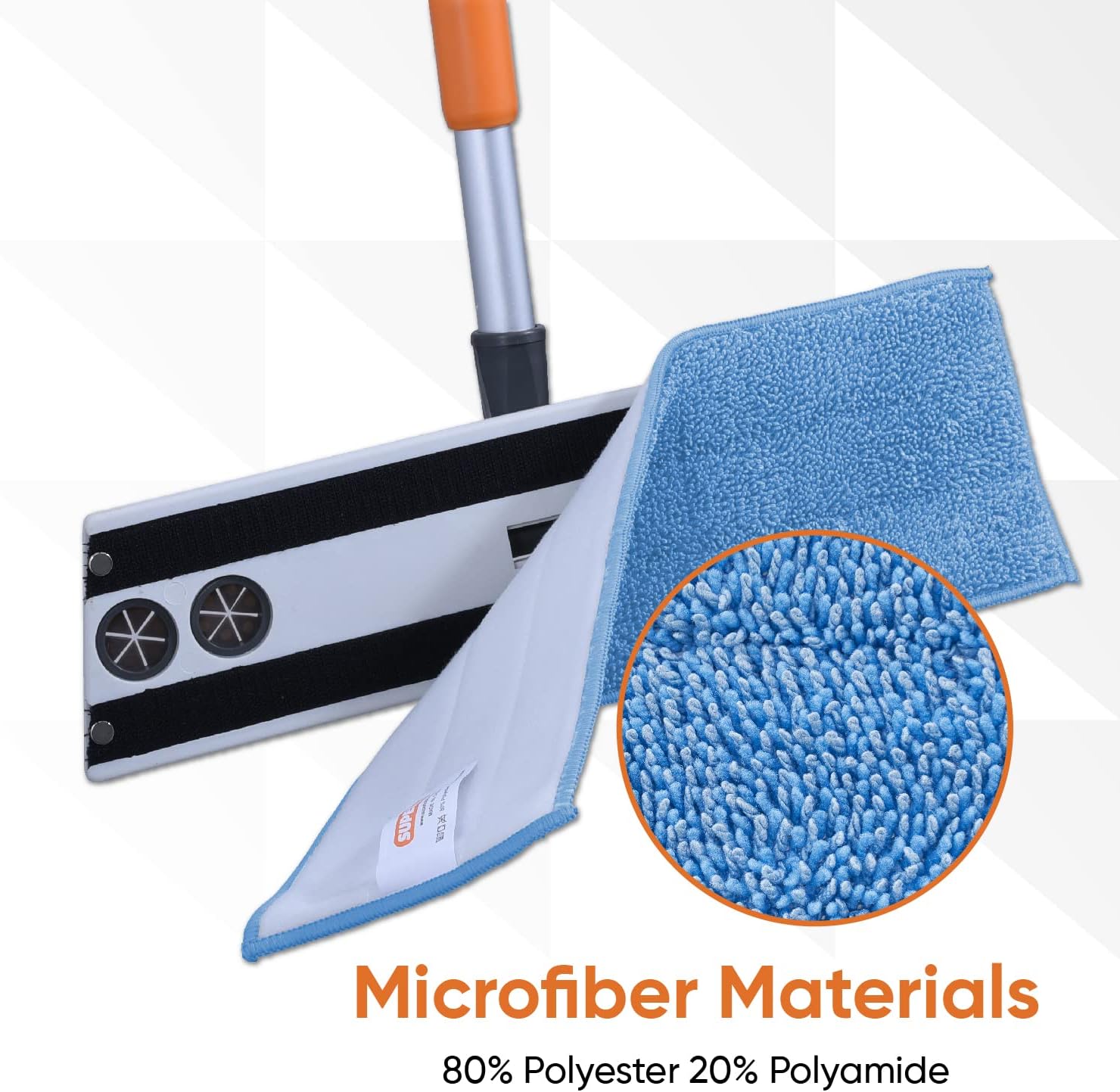 Superio Microfiber Mop Refill 16 Inch Blue 12 Pack Replacement Head