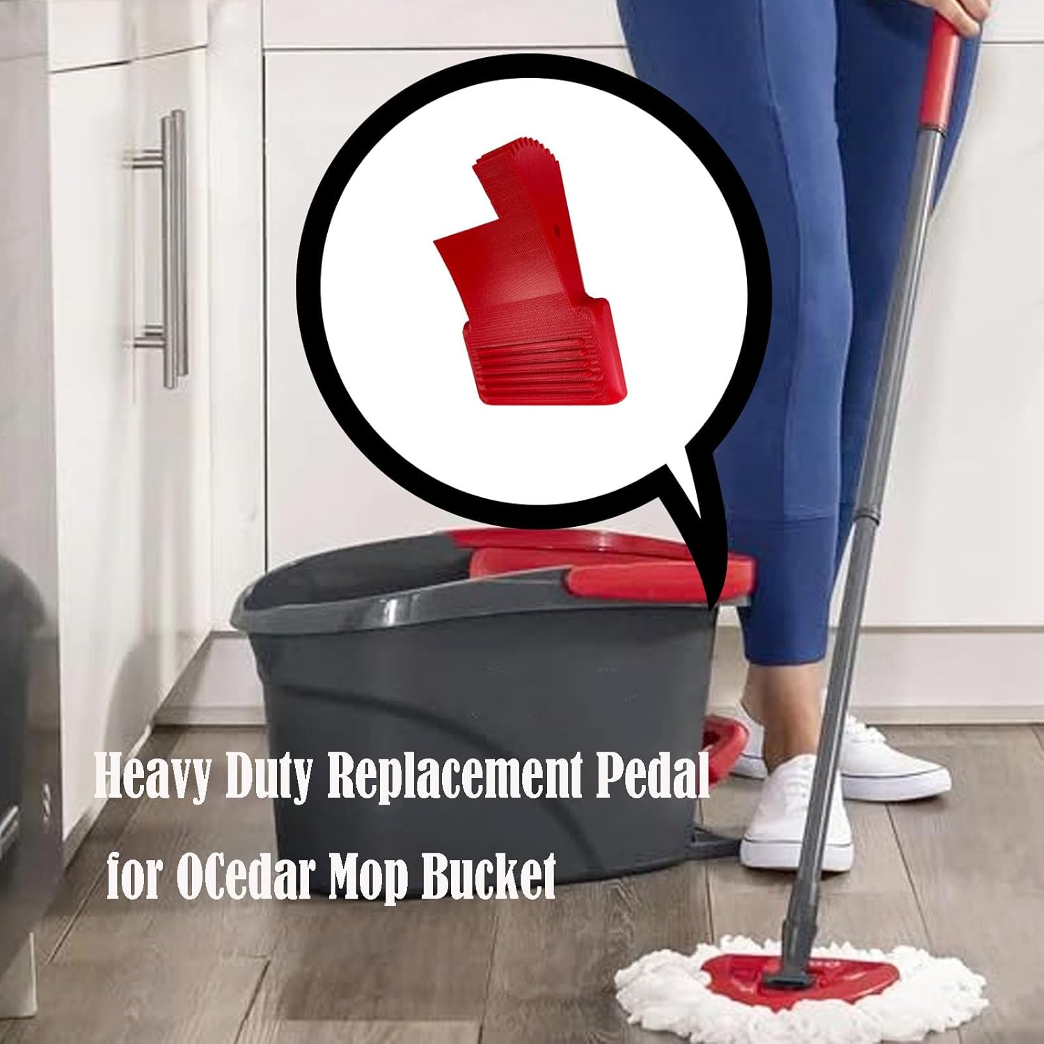 JILINWEI Red Replacement Pedal for O-Cedar Mop Bucket