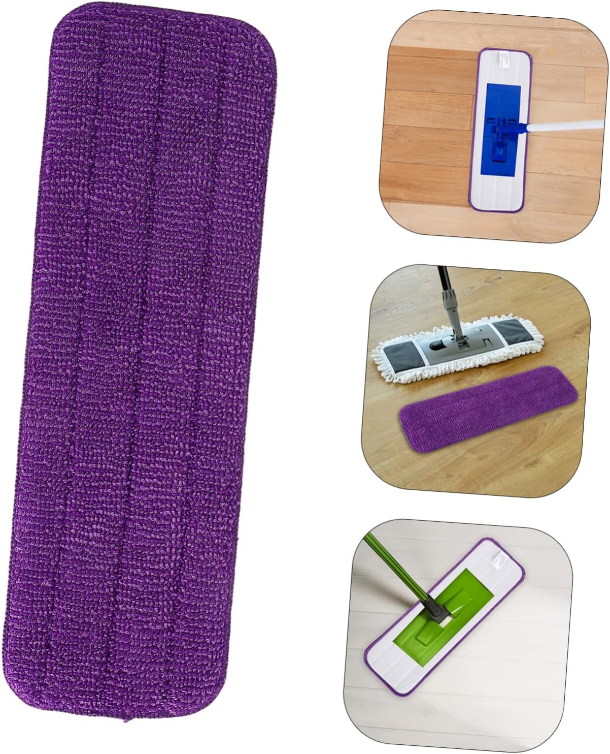 2Pcs Reusable Microfiber Mop Pads for Efficient Floor Cleaning 1