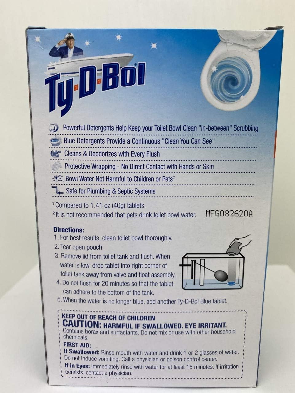 GOV Ty D BOL Toilet Tablets Blue Spruce Scent 10 Tabs