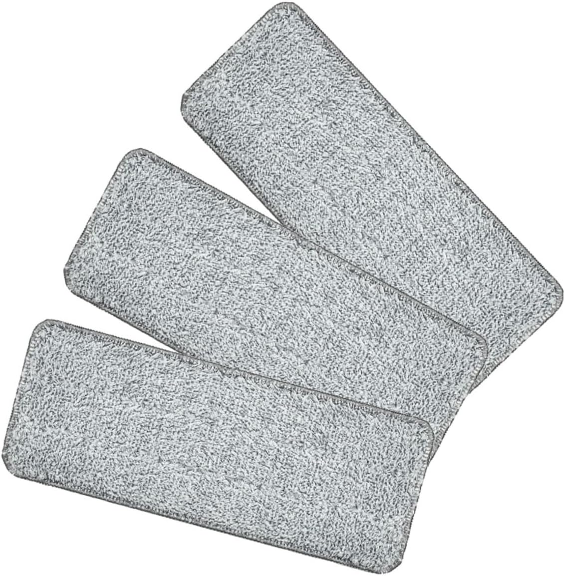 3pcs Microfiber Mop Pads Reusable for Hardwood and Tile