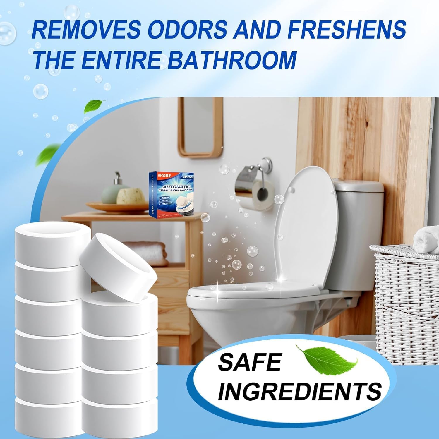 Gumthus Automatic Toilet Cleaner Tablets - 50 Pack AAA