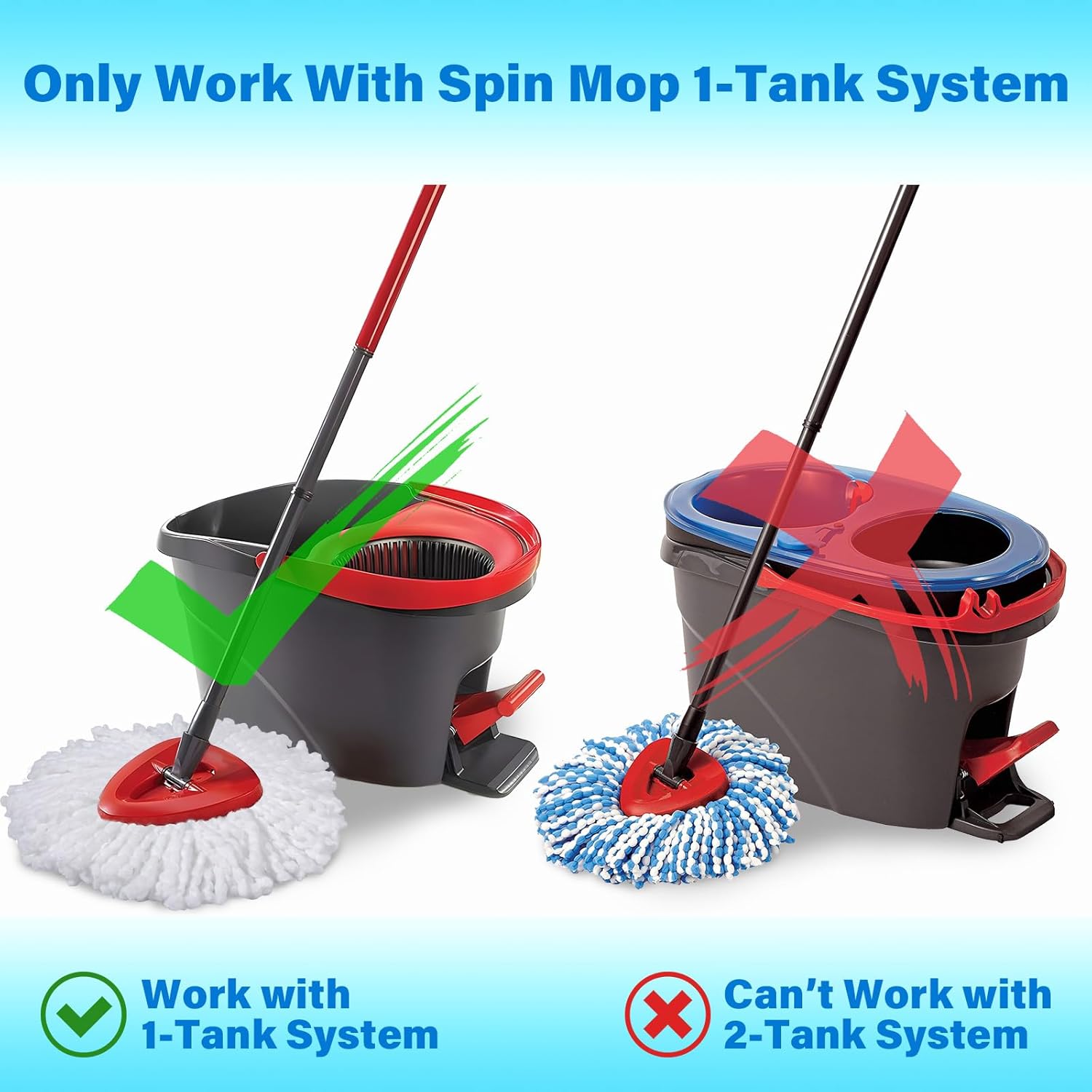 CDYJDY 6 Pack Spin Mop Replacement Head for O-Cedar EasyWring Mop