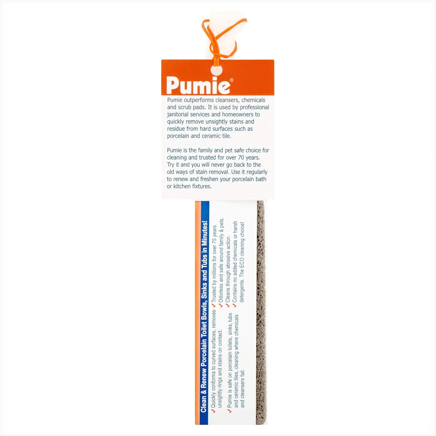 PUMIE Toilet Bowl Ring Cleaner with Handle 2 Pack