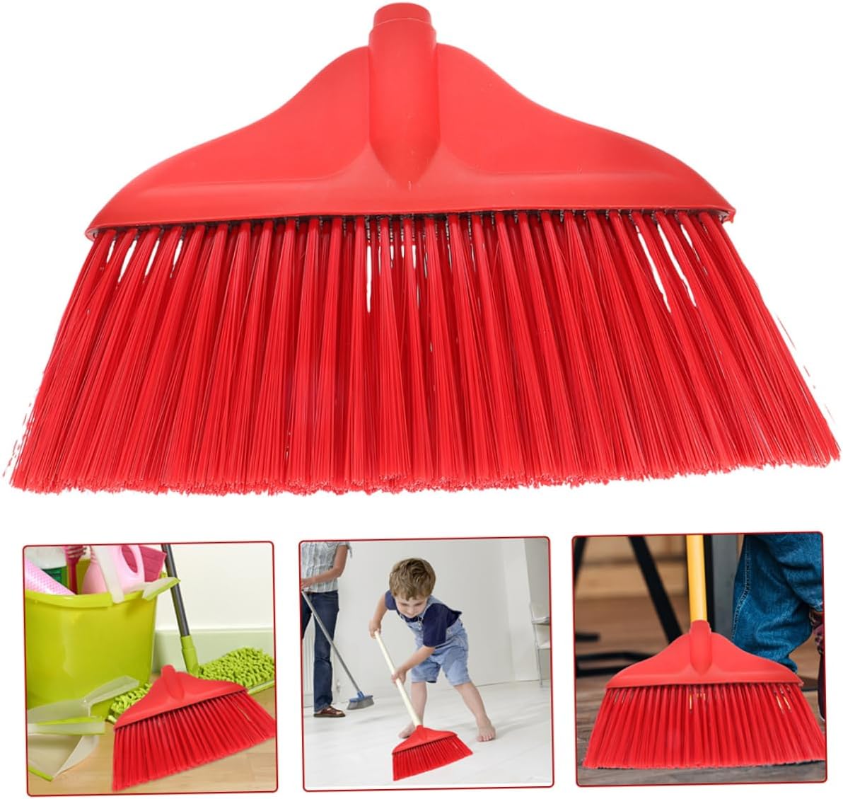 2pcs Easy Install Floor Broom Replacement Head for Home Cleaning