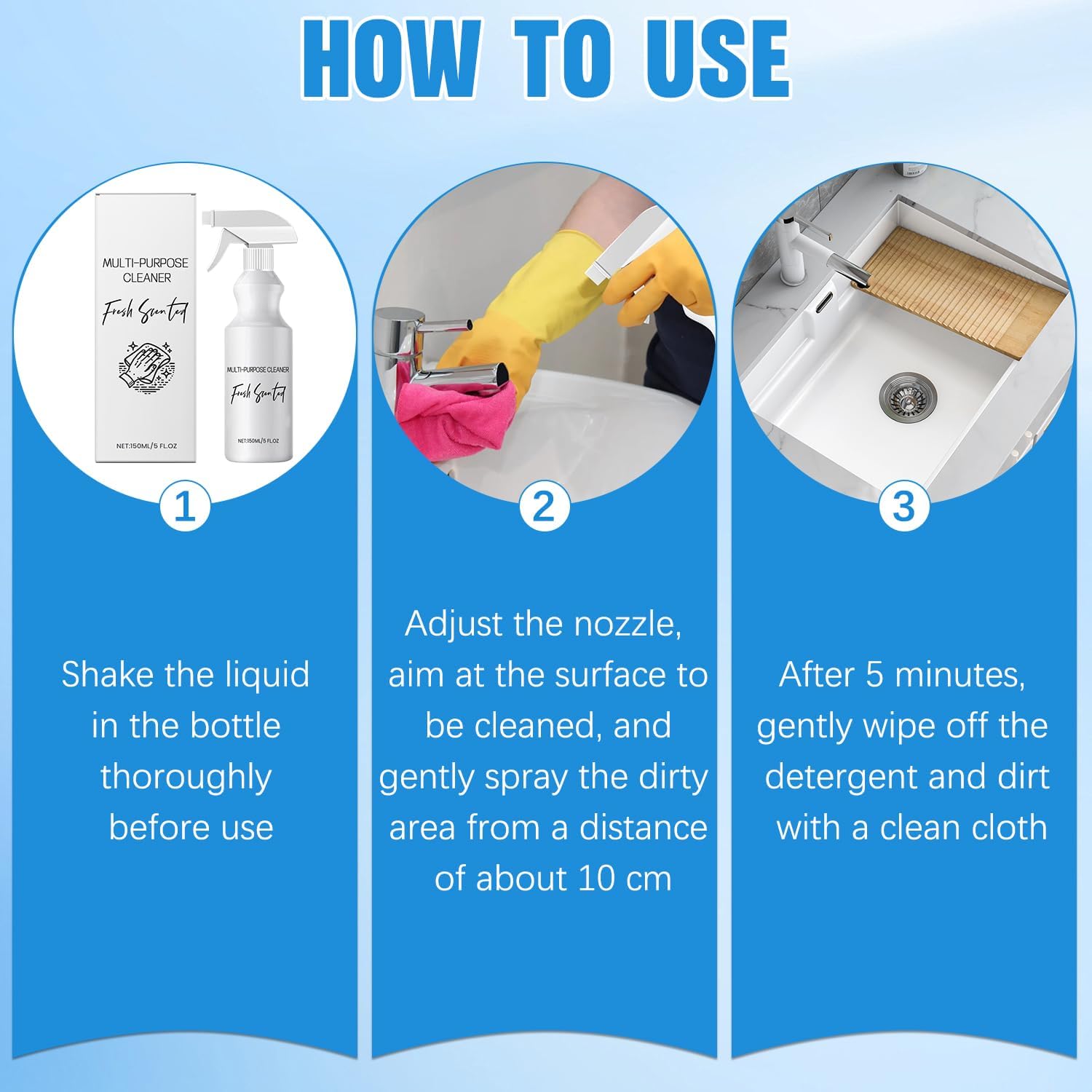 2Pcs R W Multi Purpose Cleaner Set