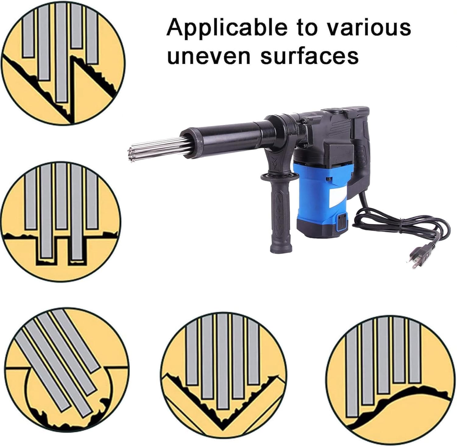 Beachtiful Electric Rust Remover 1100W High Power Needle Scaler 1