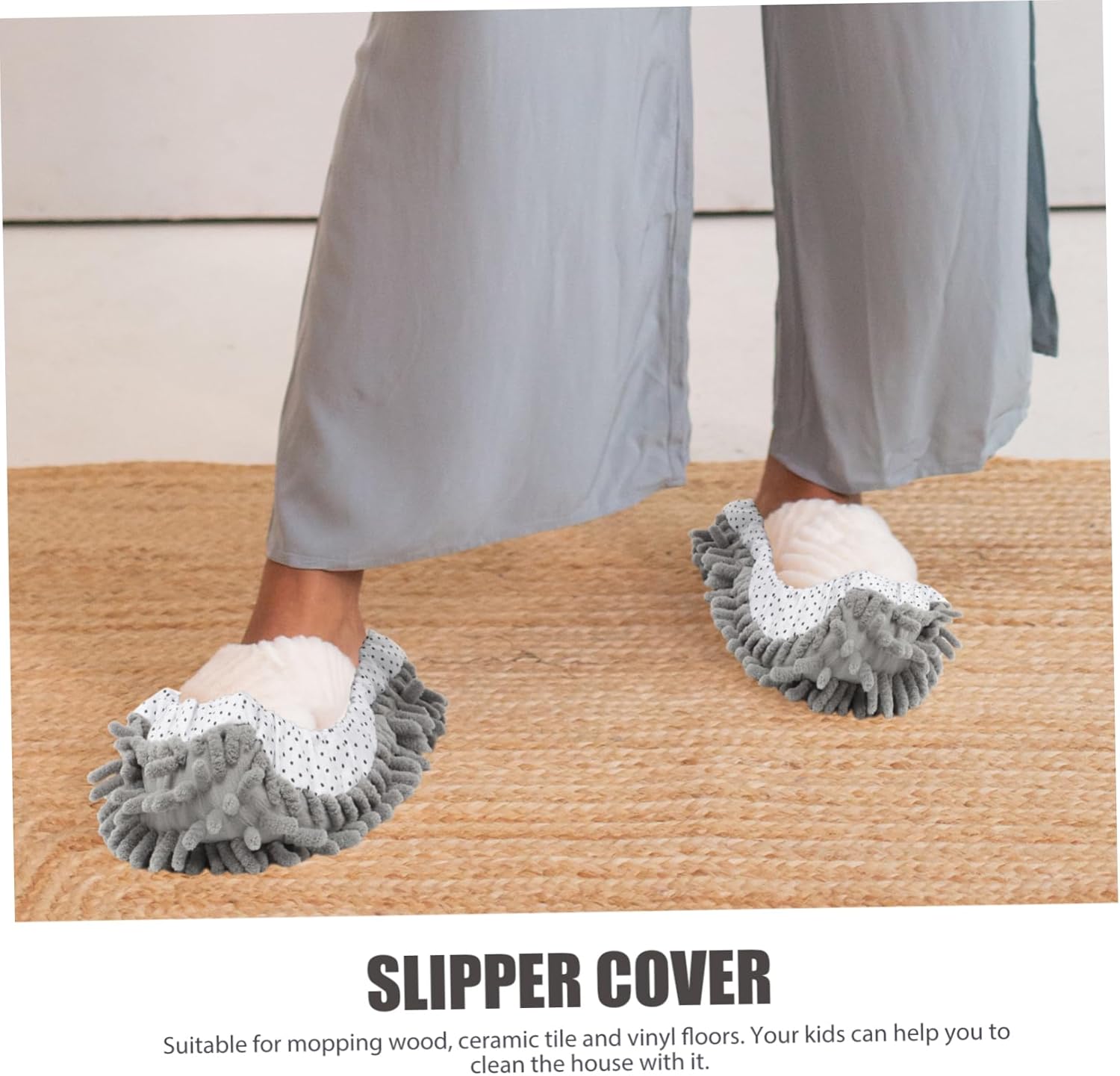 CALLARON Microfiber Mop Slippers 2 Pairs