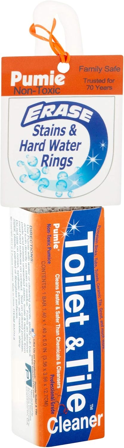 PUMIE Toilet Bowl Ring Cleaner with Handle 2 Pack