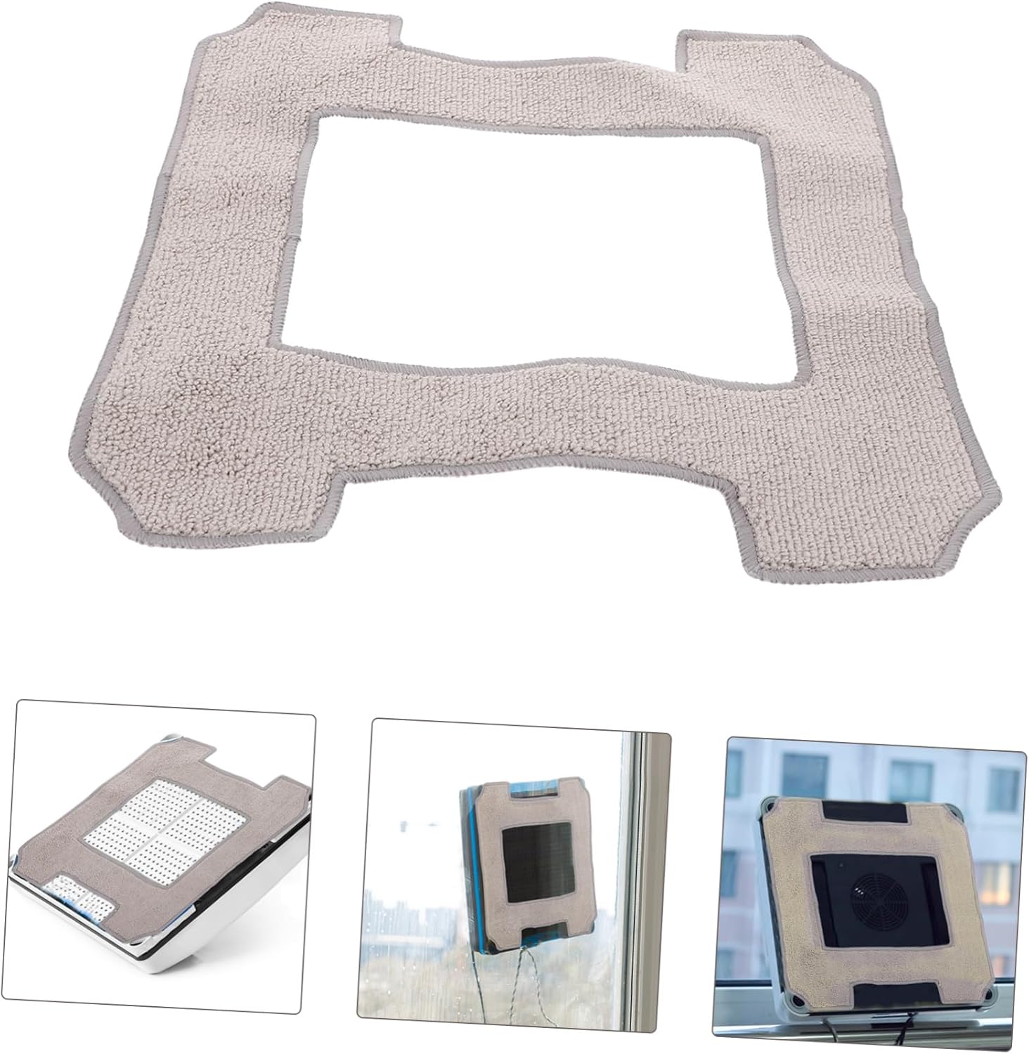 4Pcs Washable Window Mop Cloths for Robots and Offices