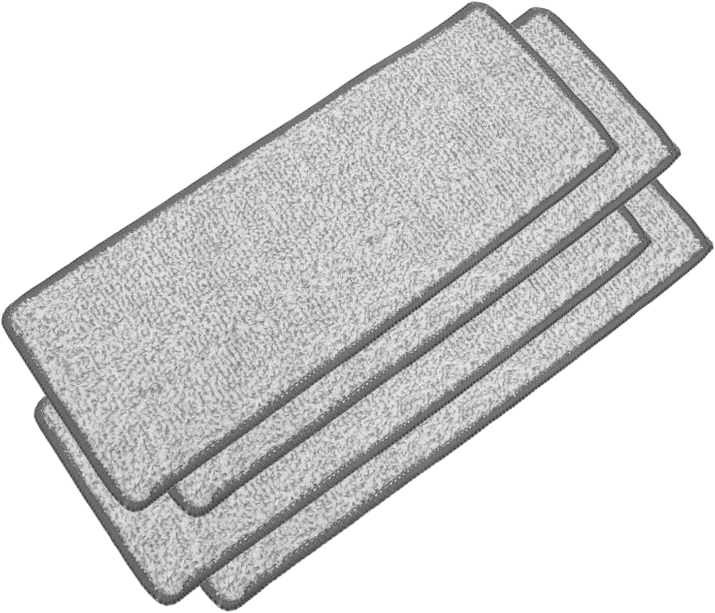 4pcs Microfiber Mop Replacement Pads - Flat Heads Grey