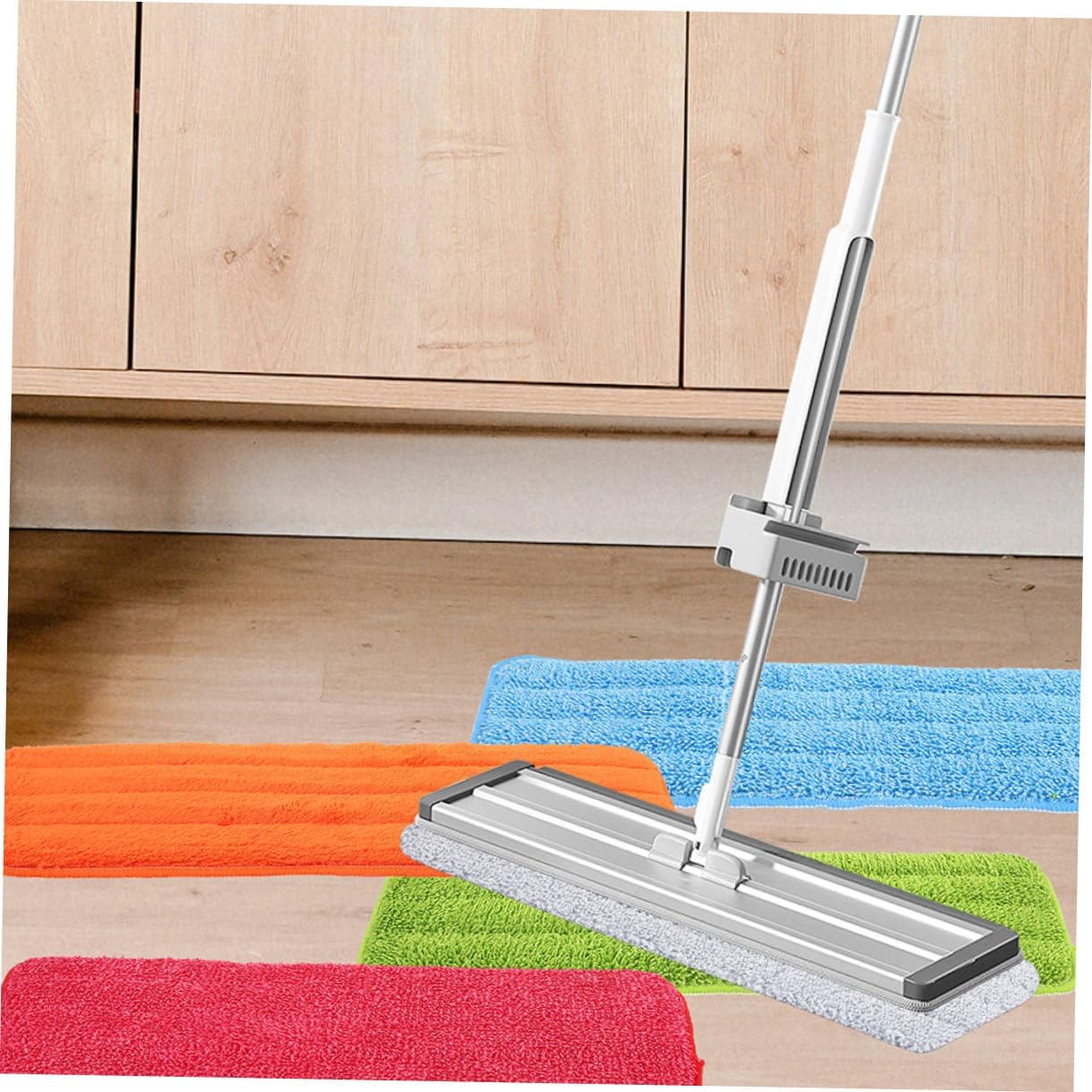 4pcs Reusable Fiber Cloth Mop Pads for Home and Commercial Use