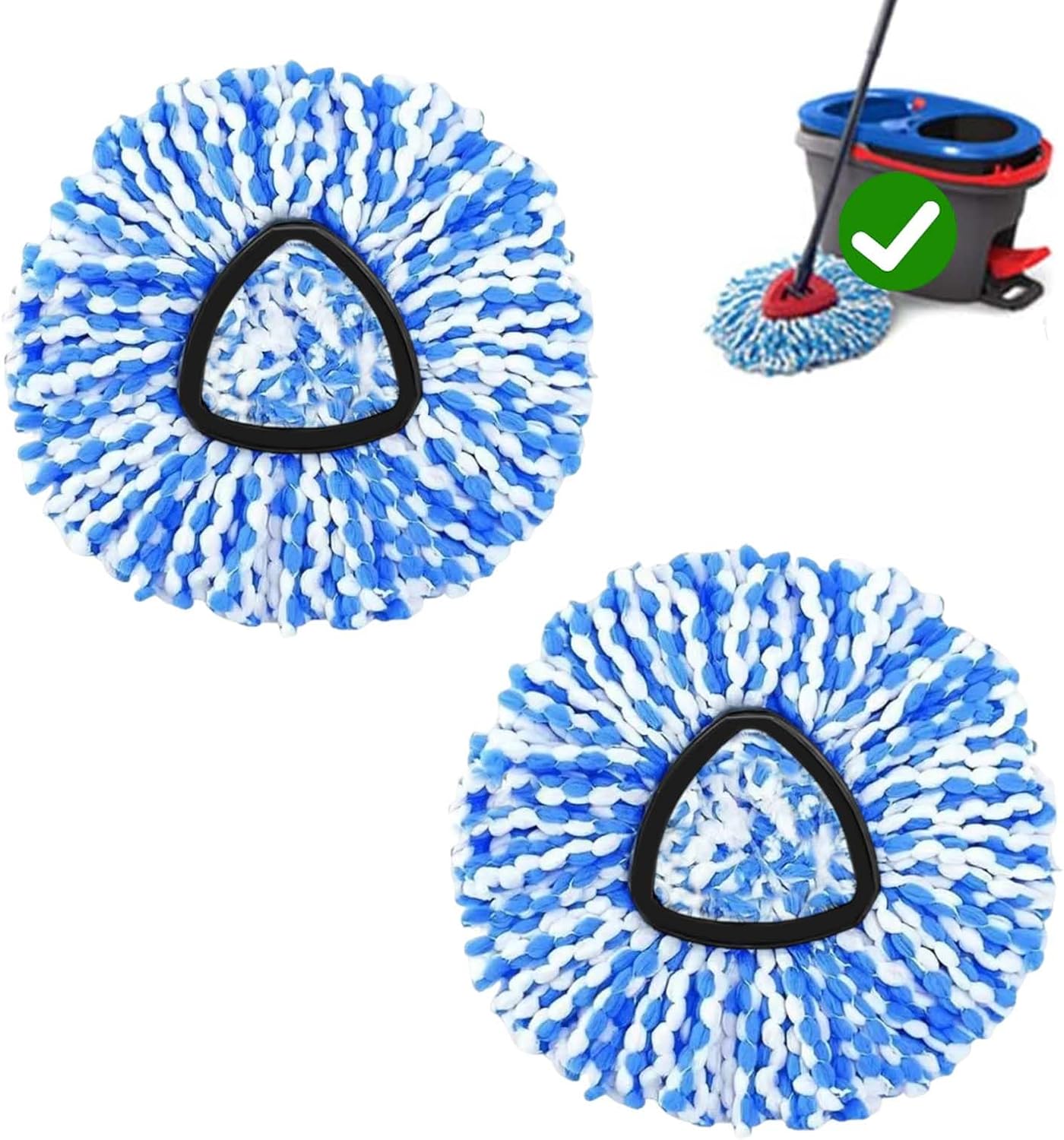 FOOKCIAN 2-Pack Spin Mop Replacement Head