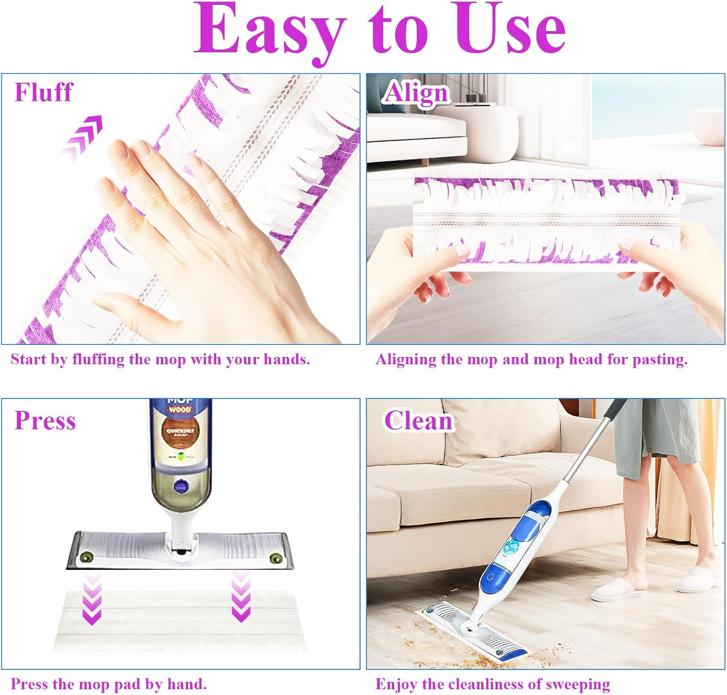 YAYODS 20 Pack Swiffer Power Mop Refills Replacement Heads