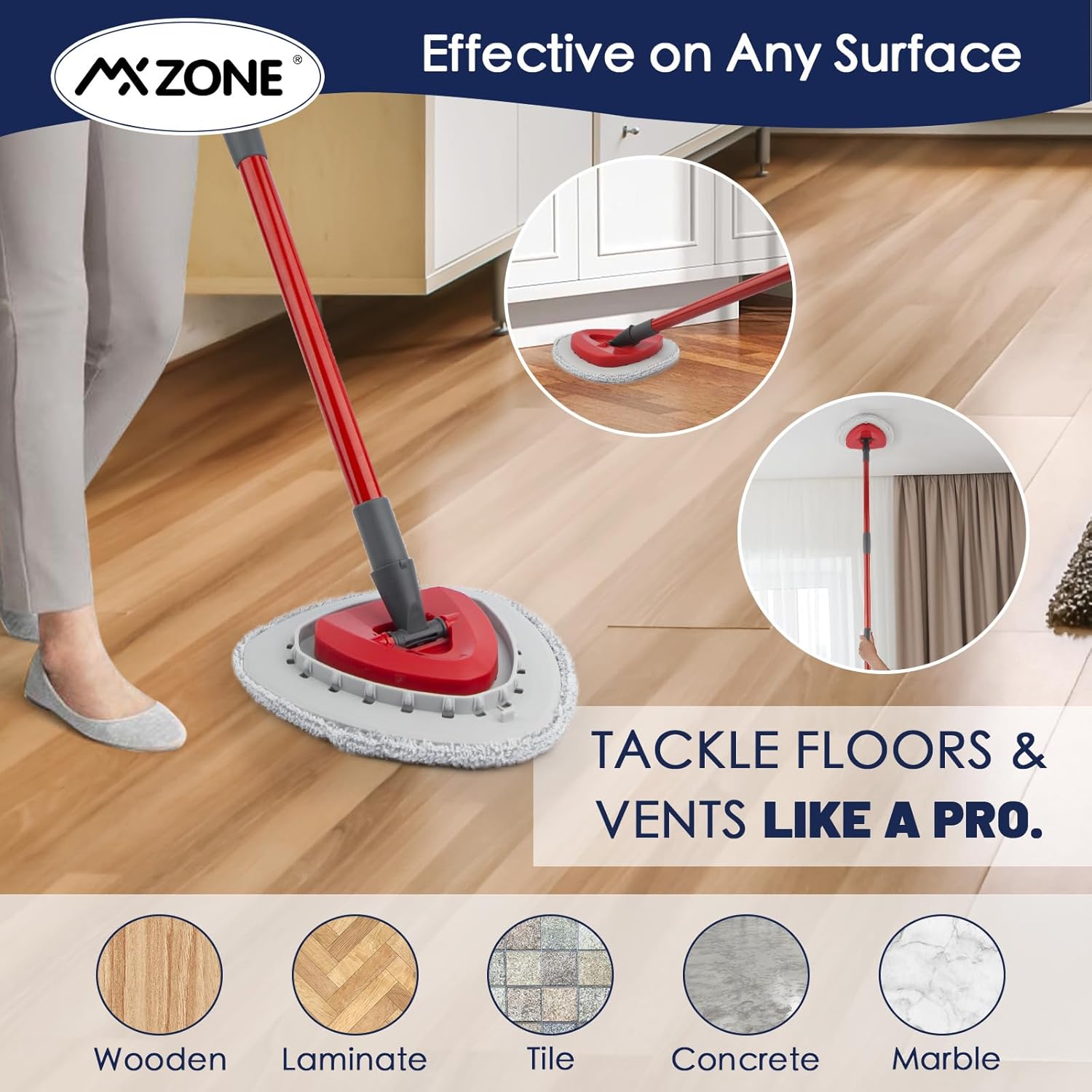 MXZONE Spin Mop Pad Replacement Set