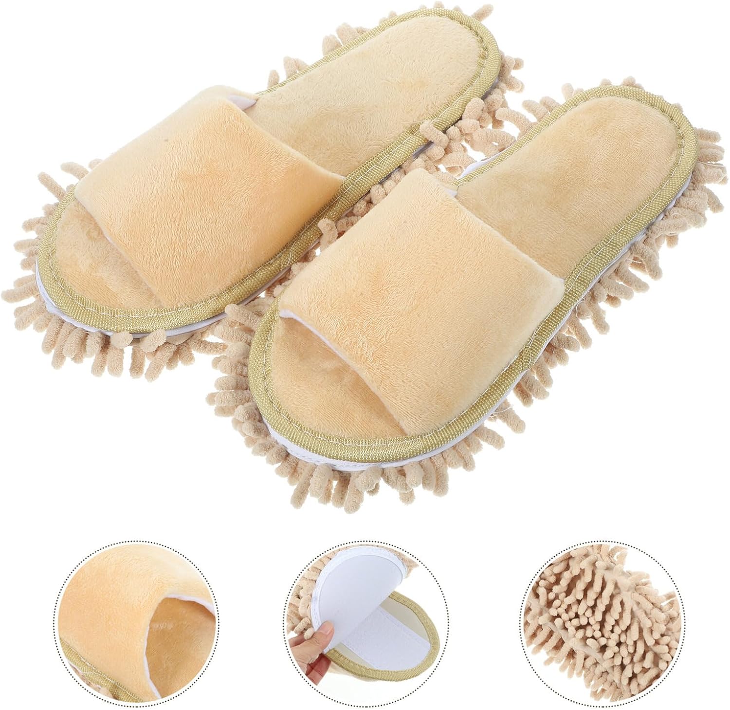PACKOVE Home Slippers Women Fuzzy Mop Slippers Winter Use