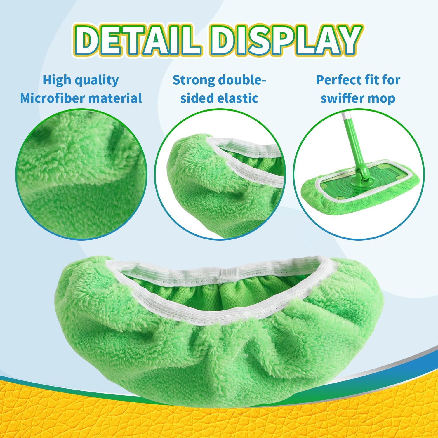 5 Pack Reusable Chenille Swiffer Mop Pads