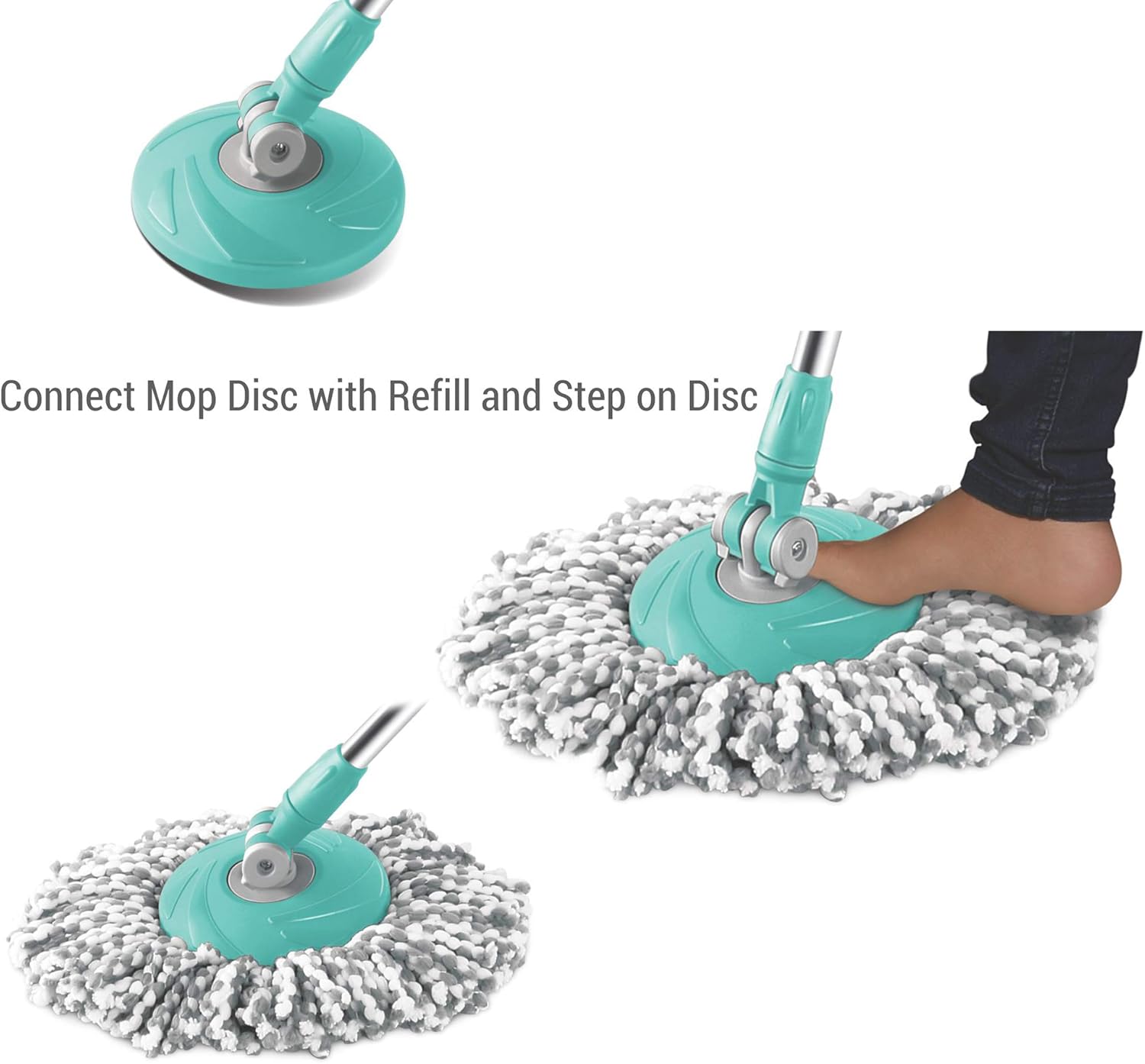 Spotzero by Milton Spin Mop Refill Set Aqua Green