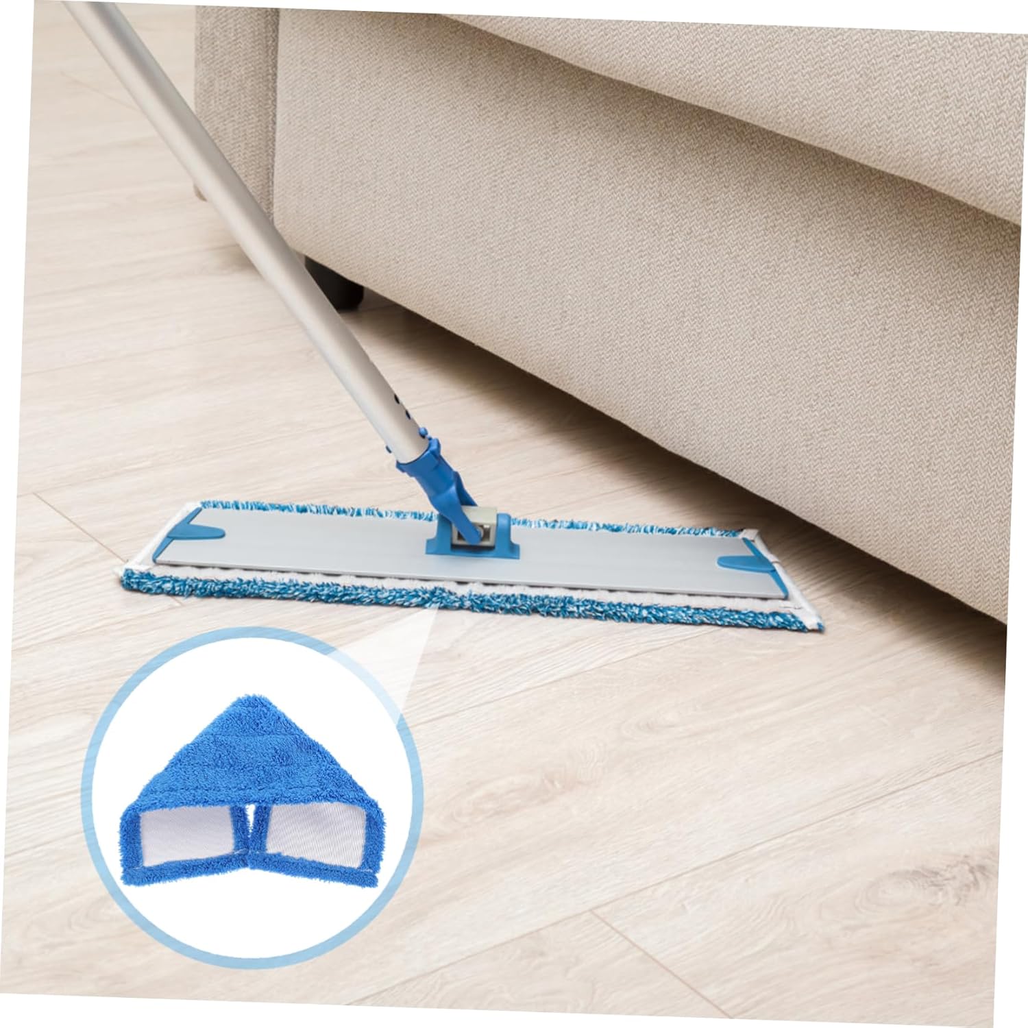 CALLARON Microfiber Dust Mop Replacement Head Blue