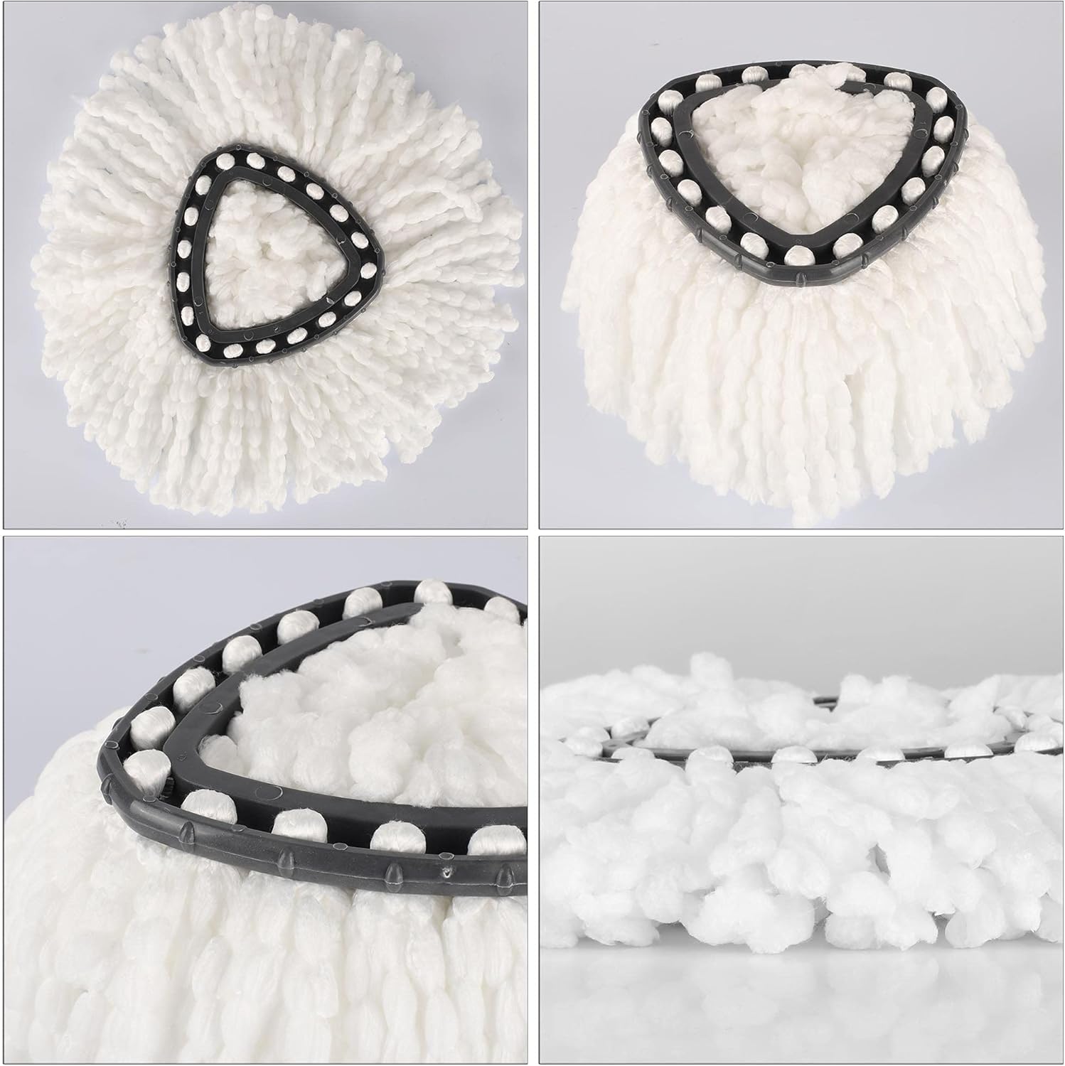 10-Pack Spin Mop Replacement Heads Microfiber 360 Easy Cleaning White